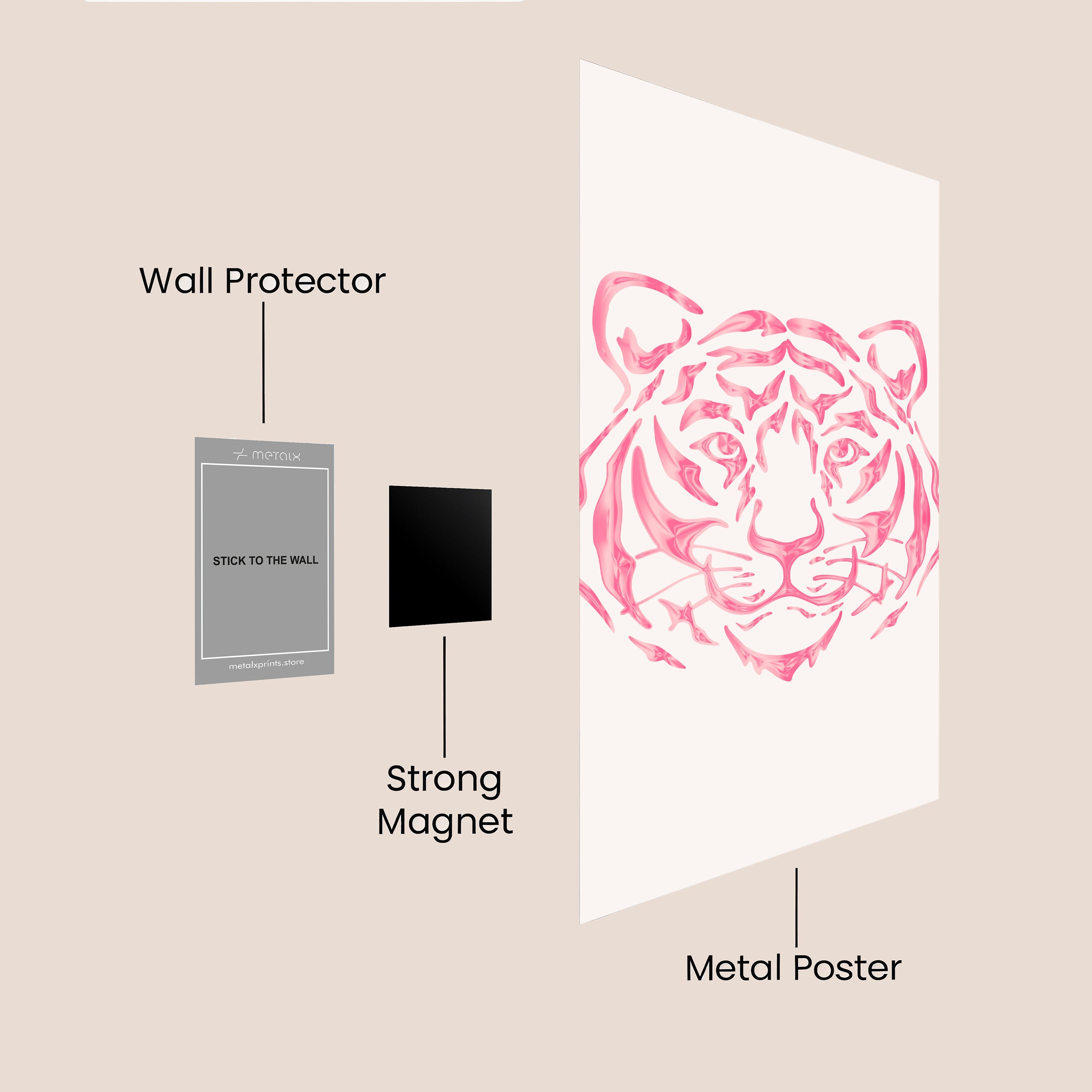 Staring Tiger stencil