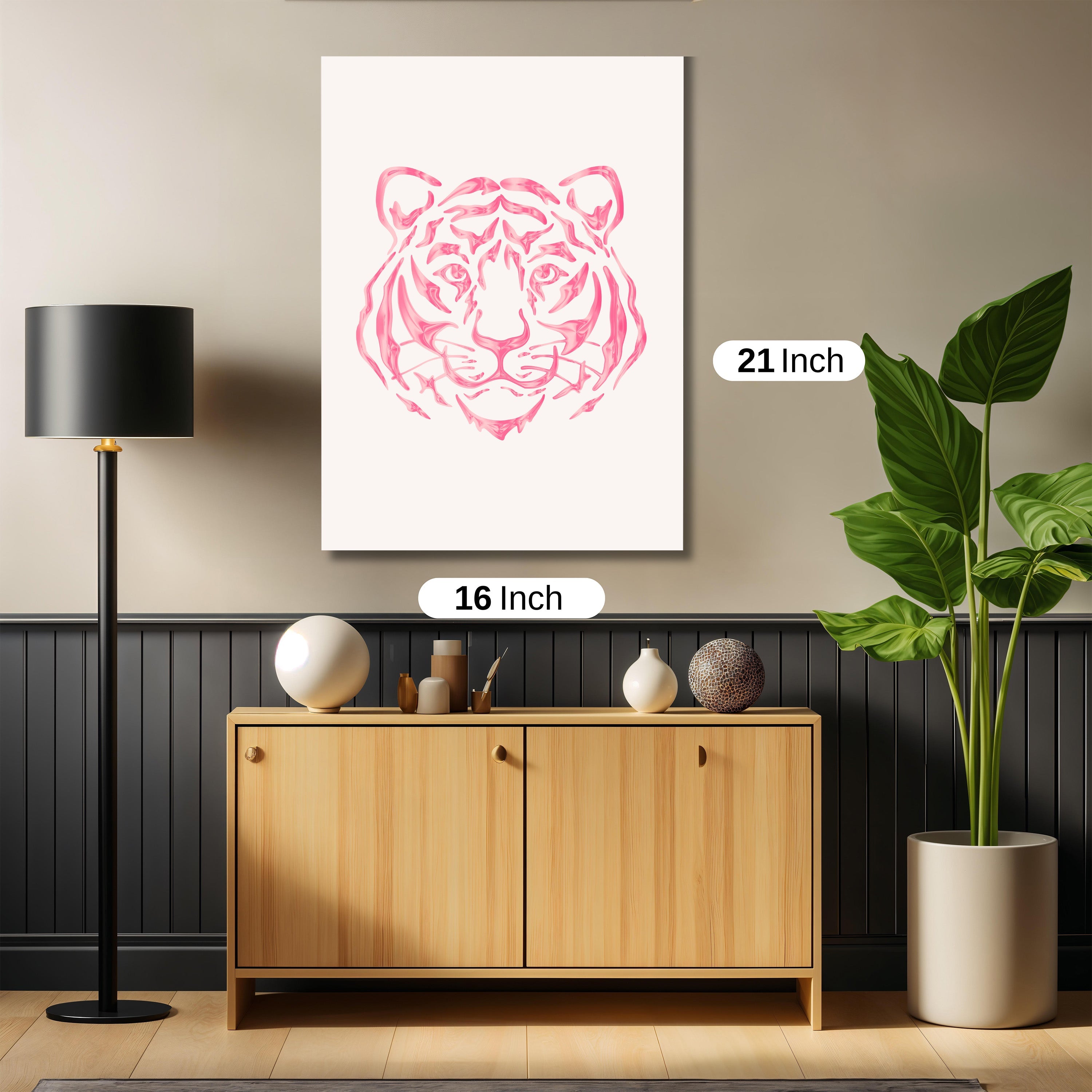 Staring Tiger stencil