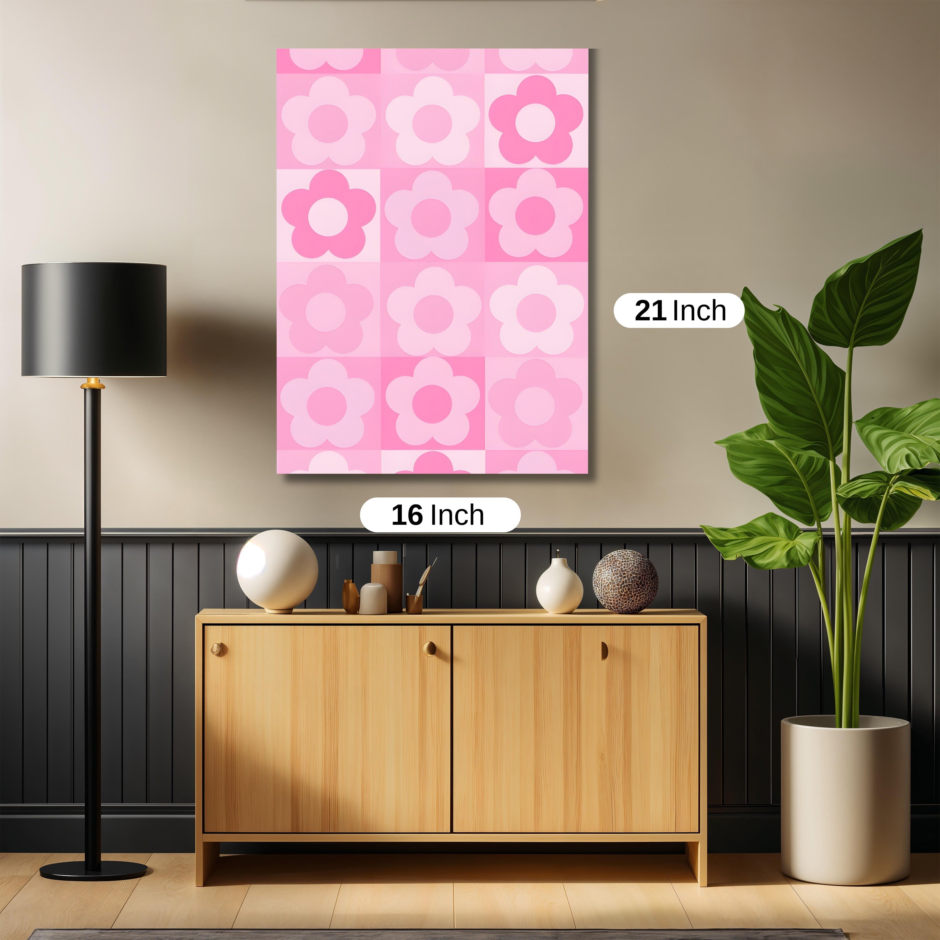 Baby pink flower art work