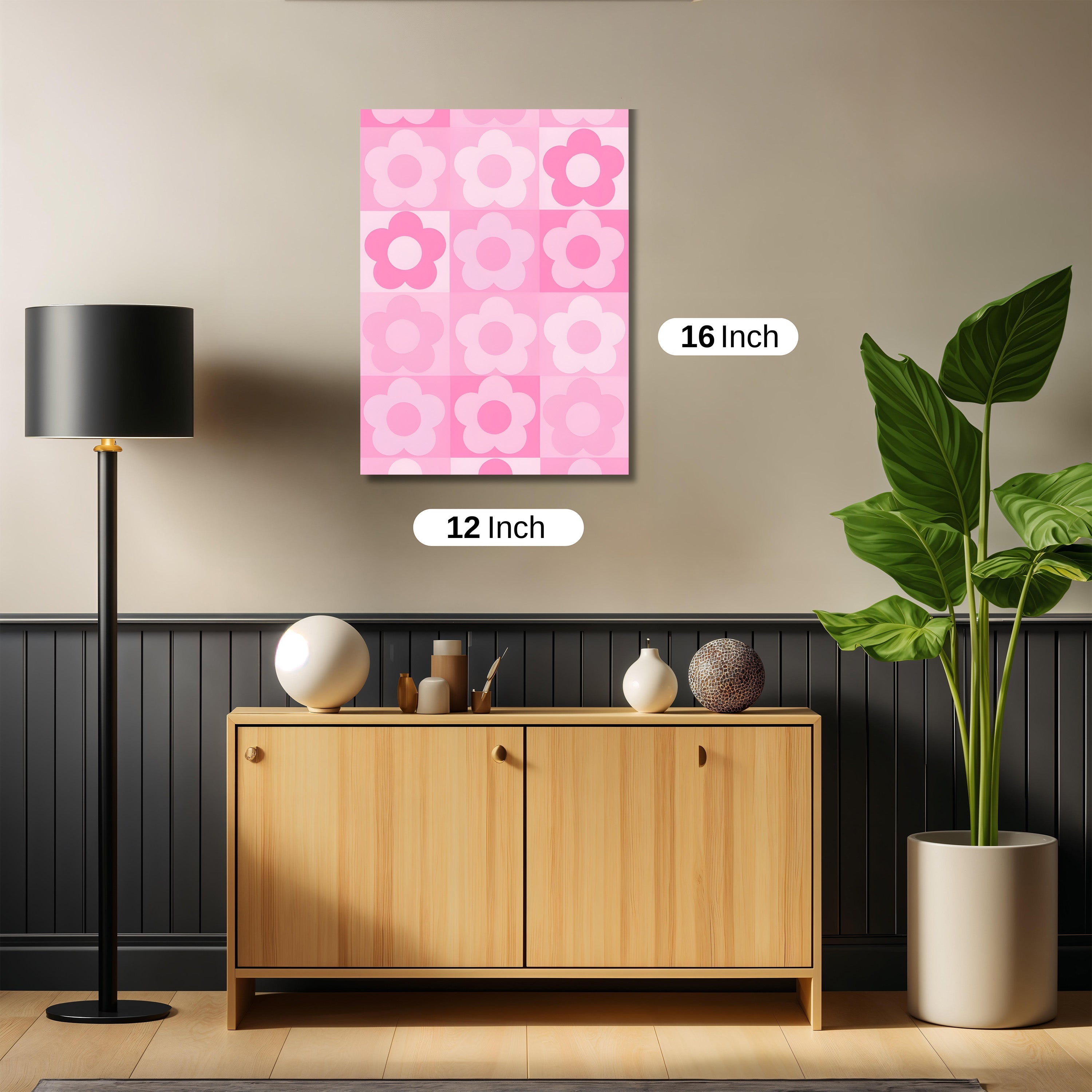 Baby pink flower art work
