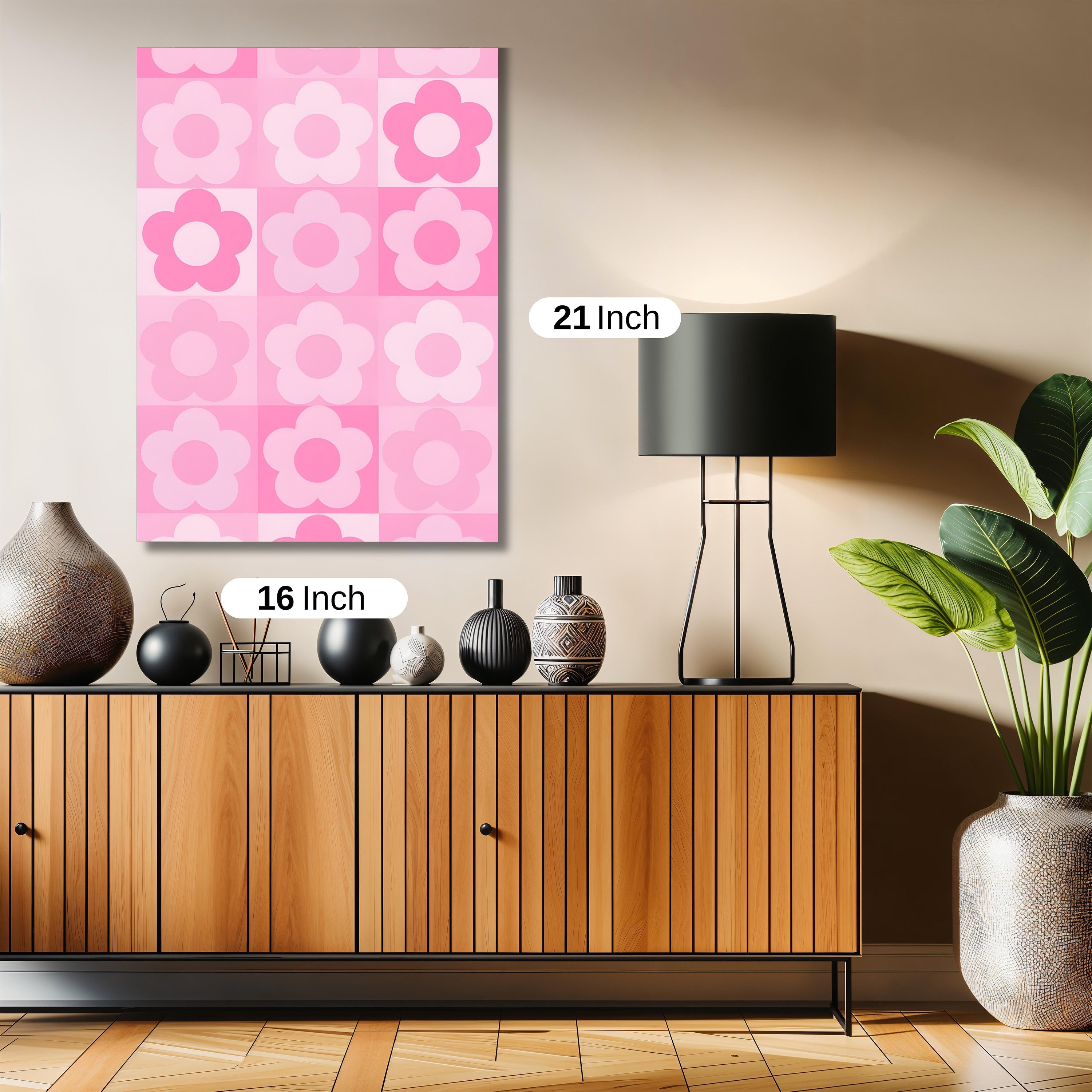 Baby pink flower art work