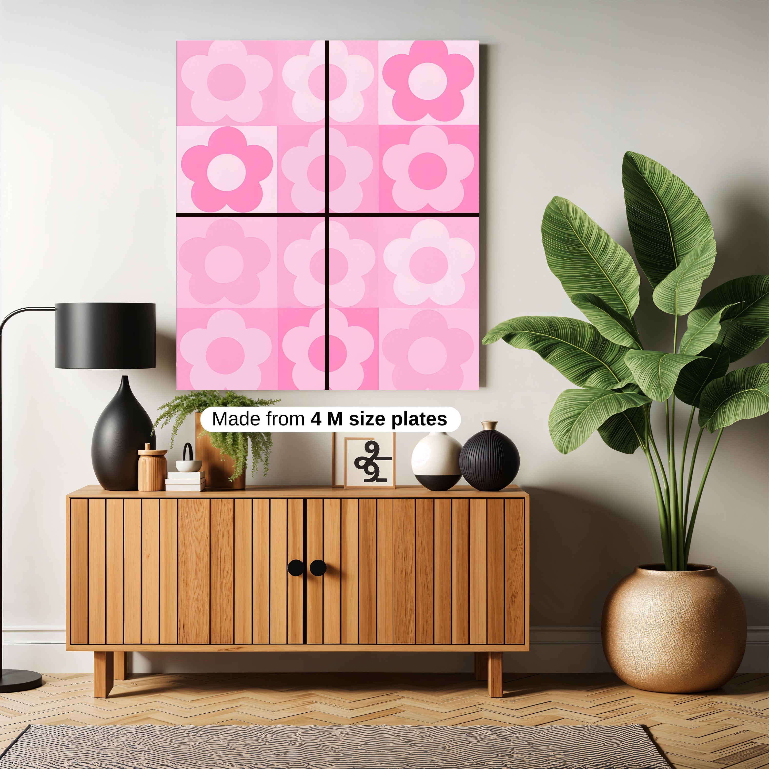 Baby pink flower art work