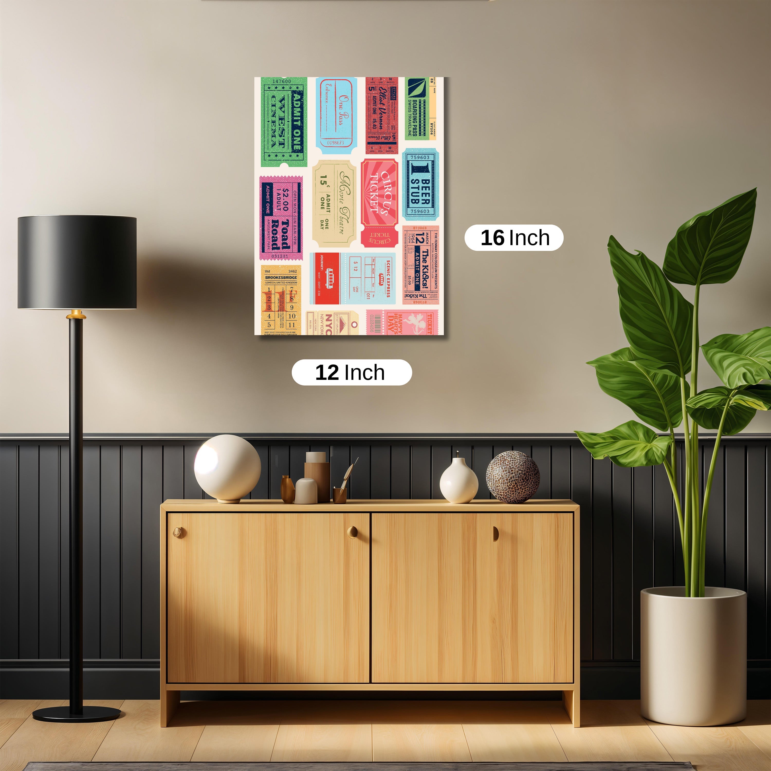 Ticket wall art