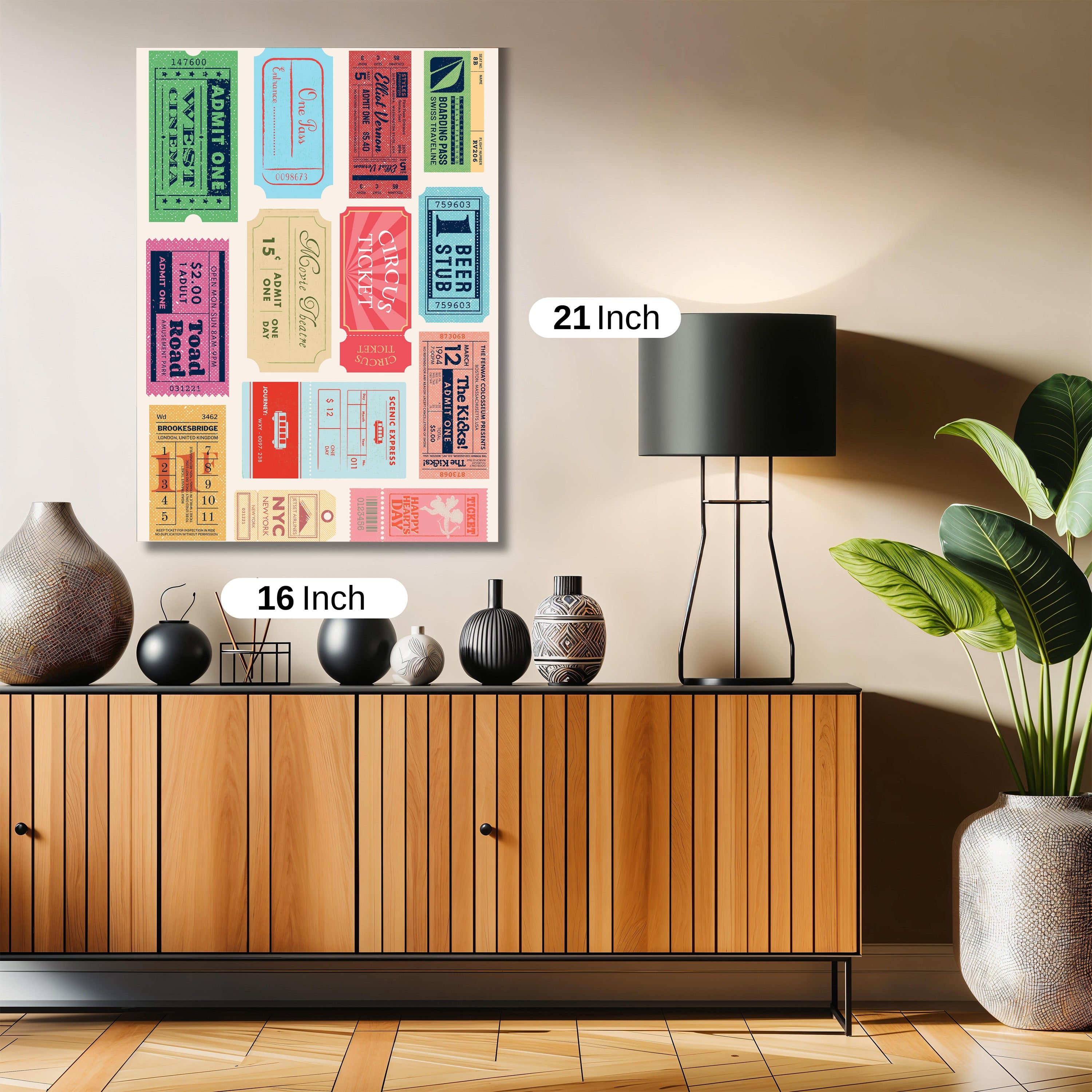 Ticket wall art
