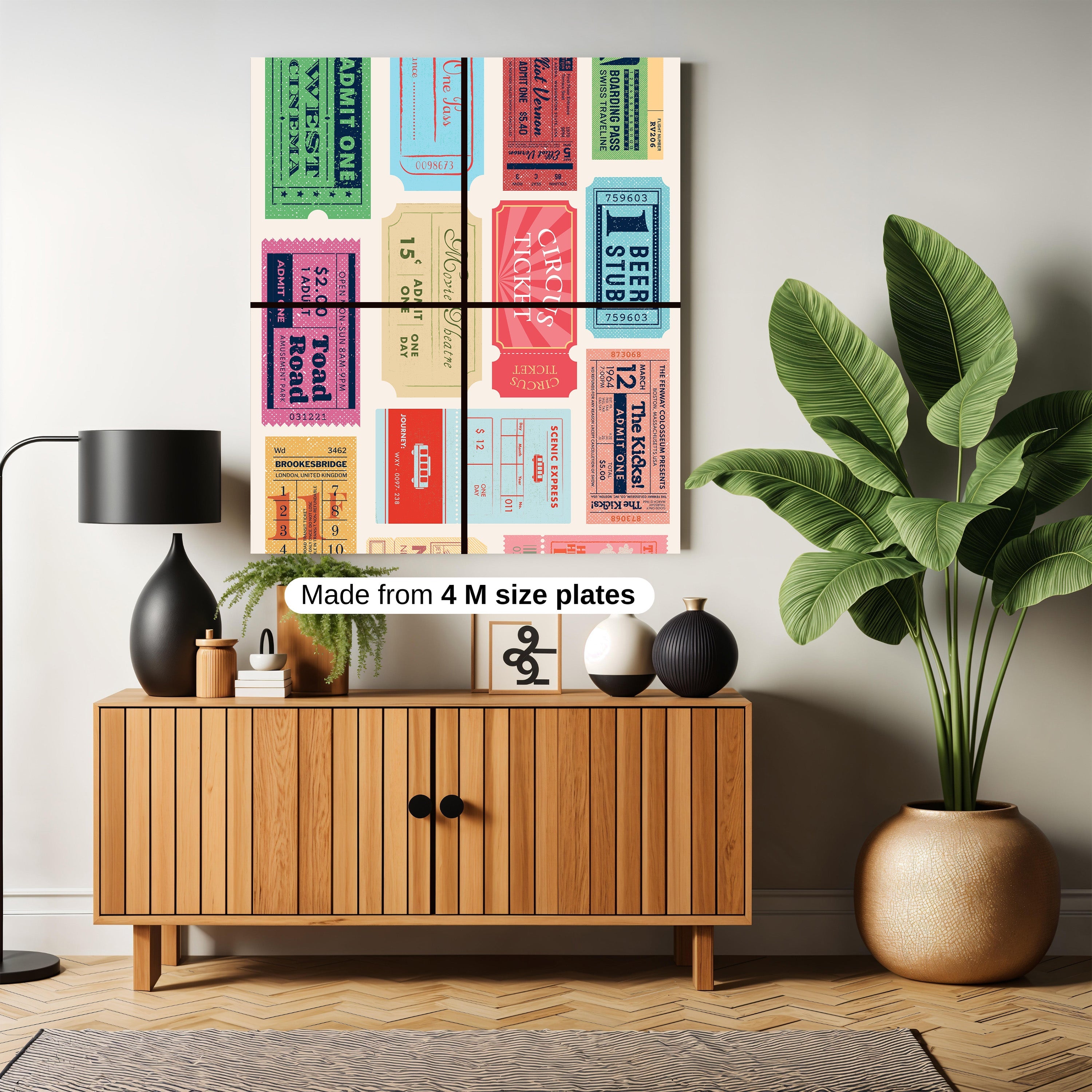 Ticket wall art