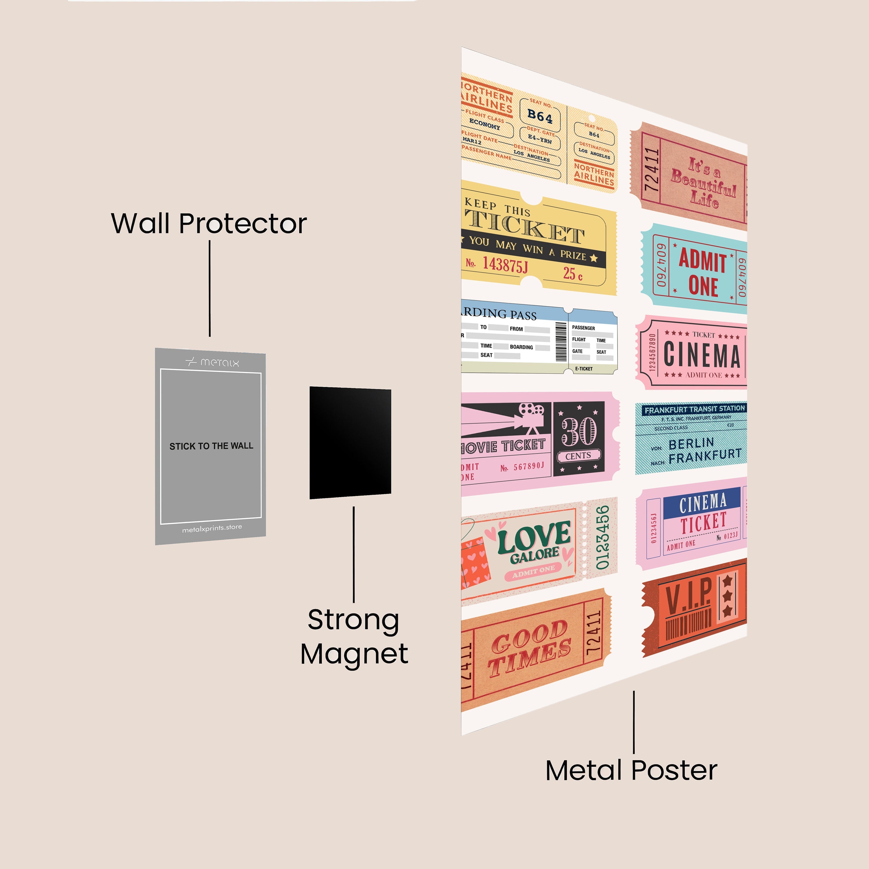 Ticket wall art