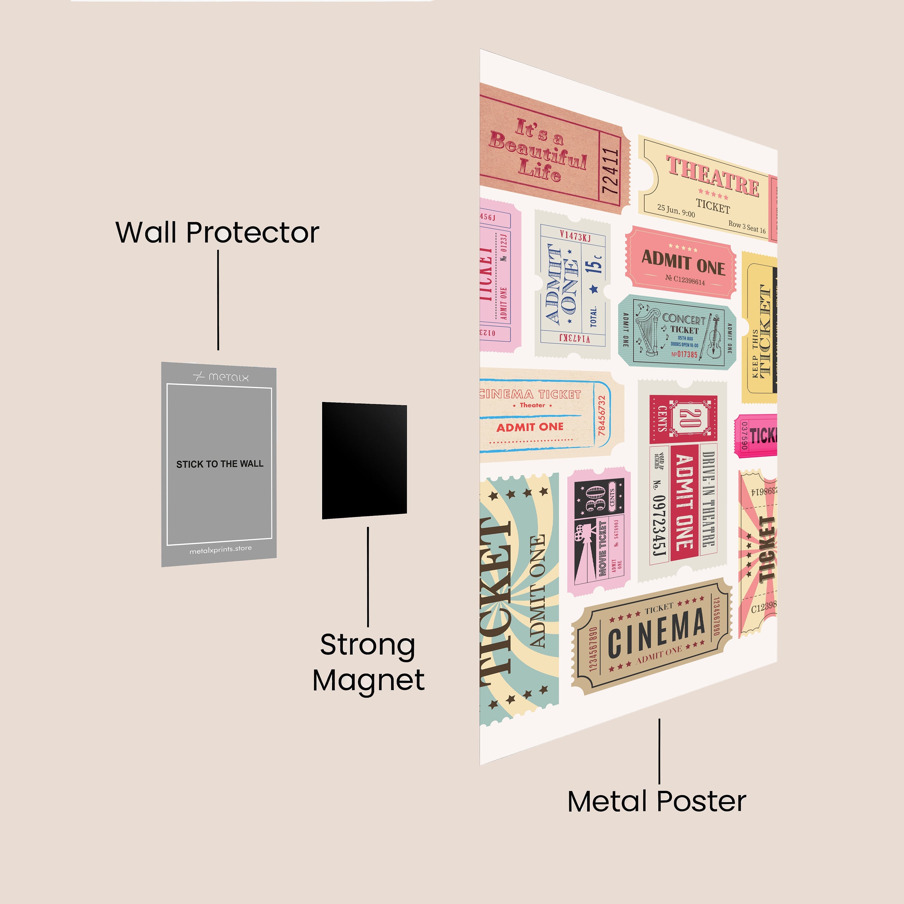 Ticket collage artwork