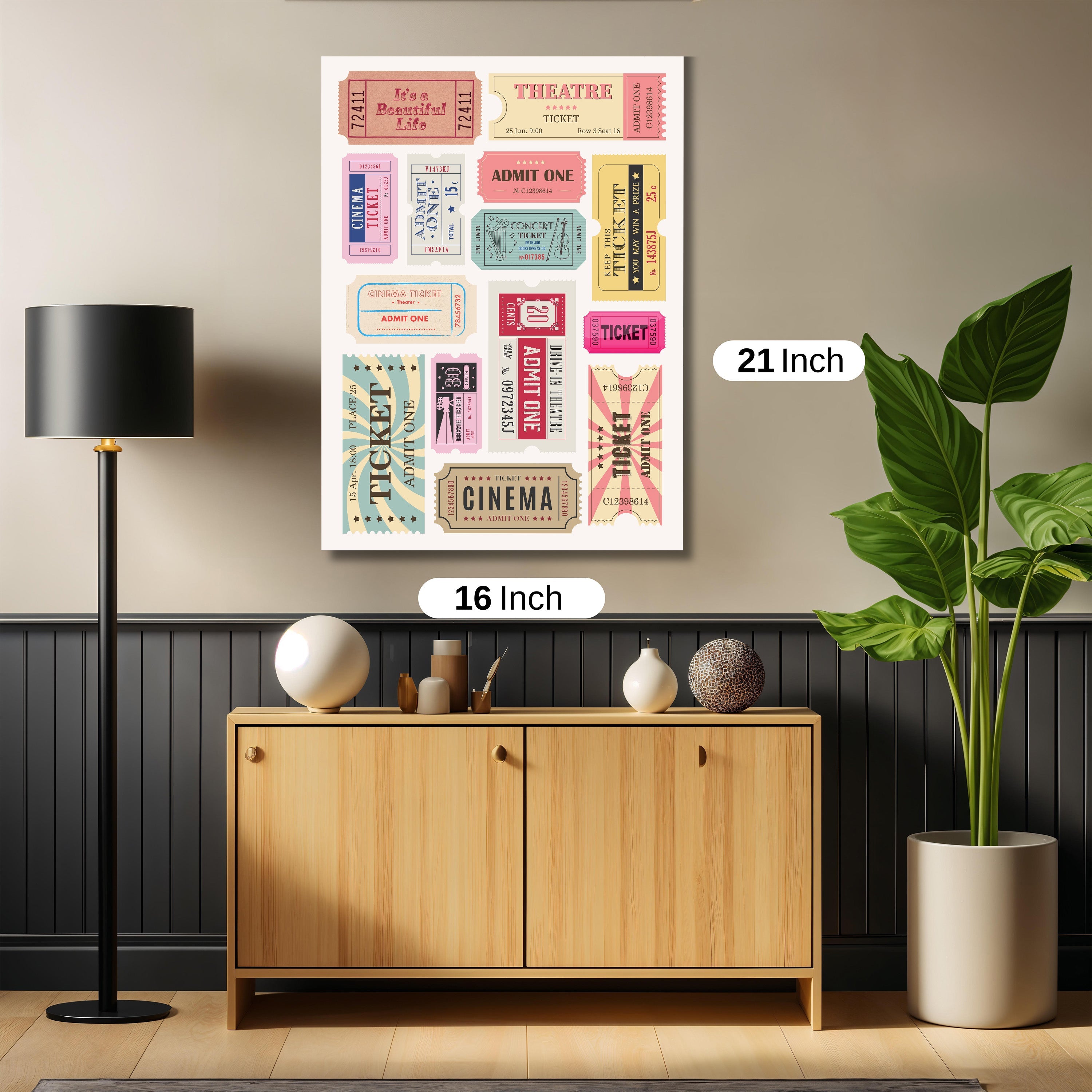 Ticket collage artwork