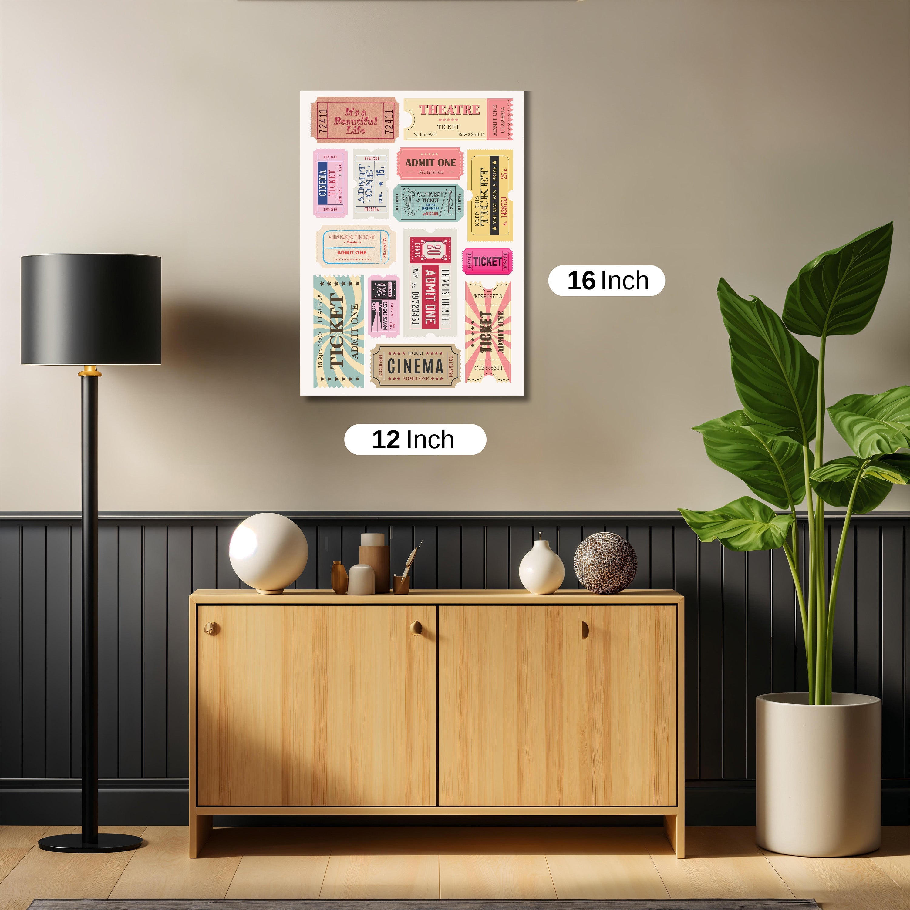 Ticket collage artwork