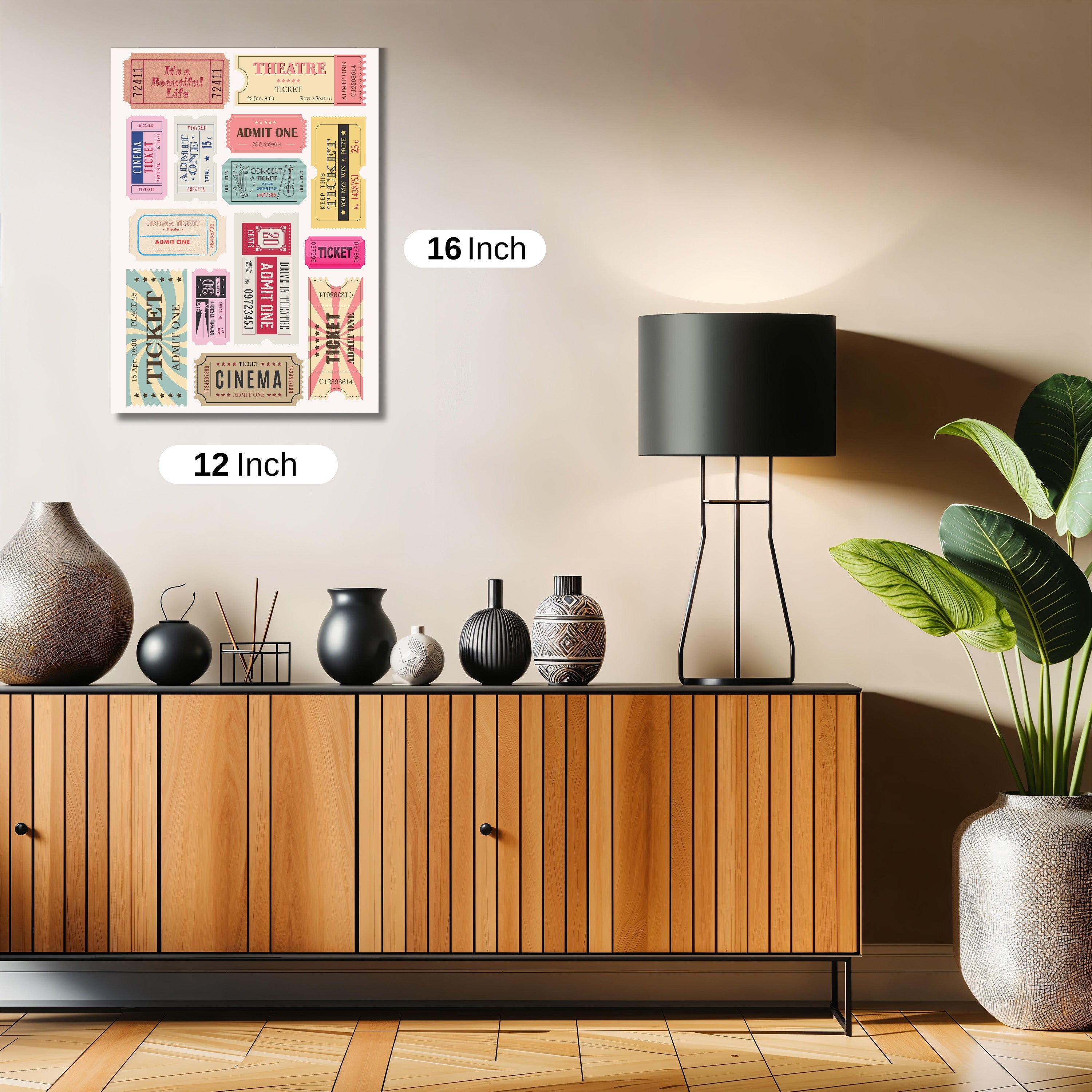 Ticket collage artwork