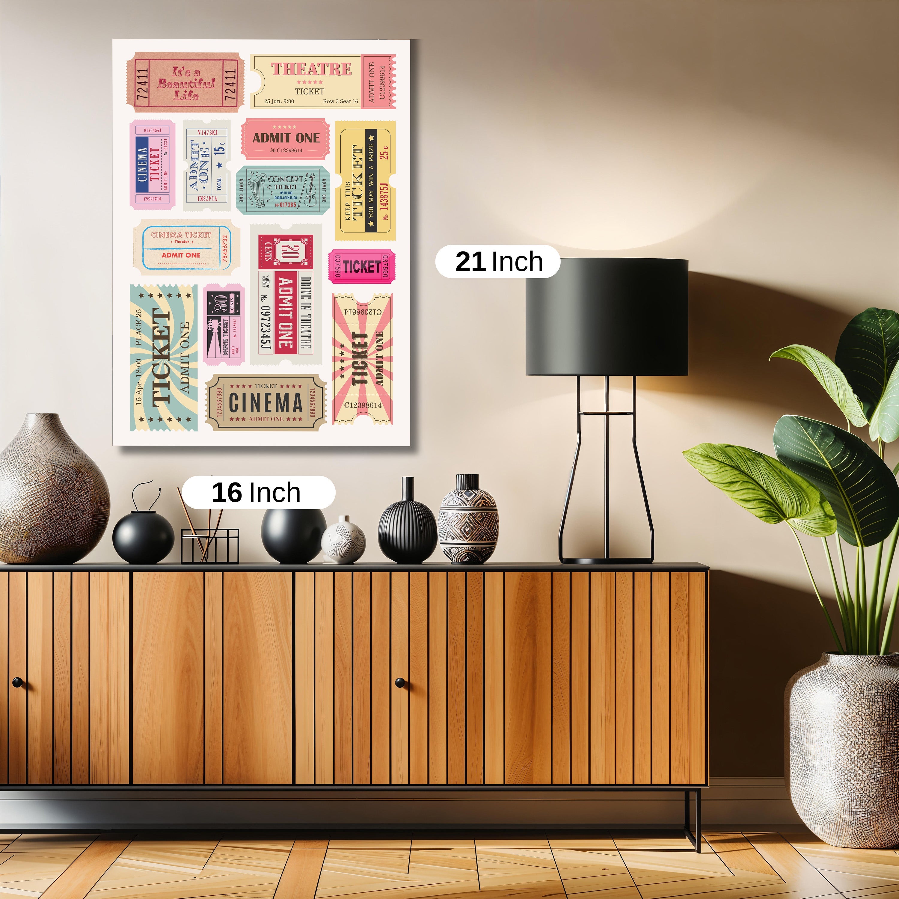 Ticket collage artwork