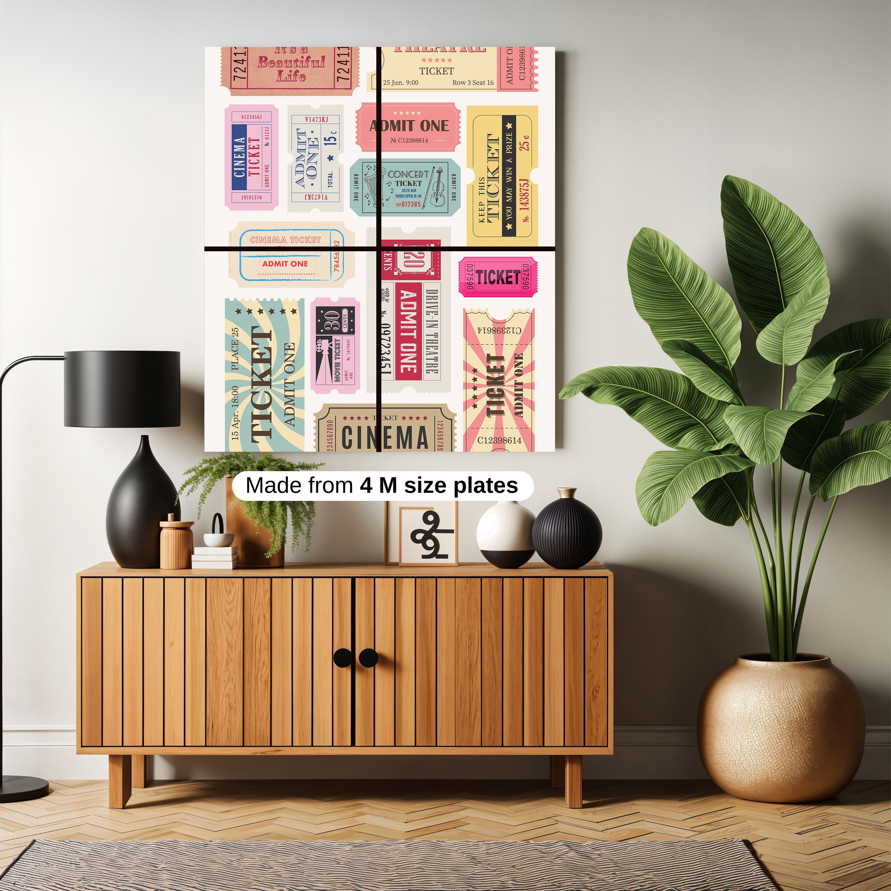 Ticket collage artwork
