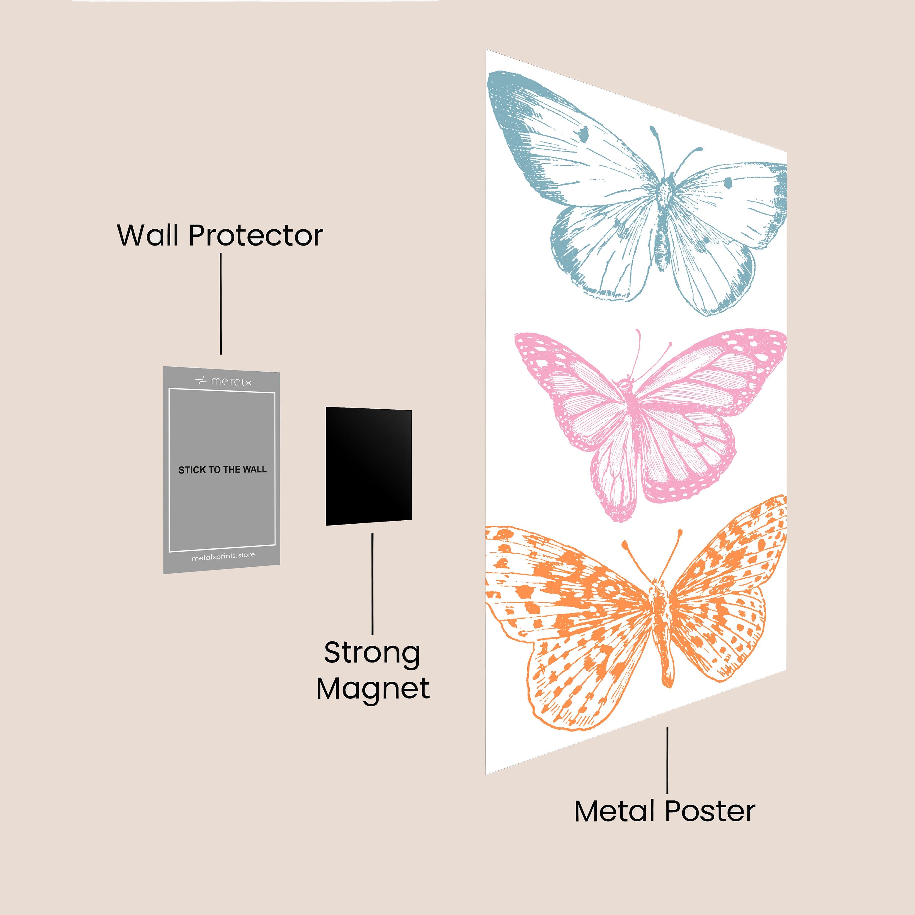 Butterfly wing collage