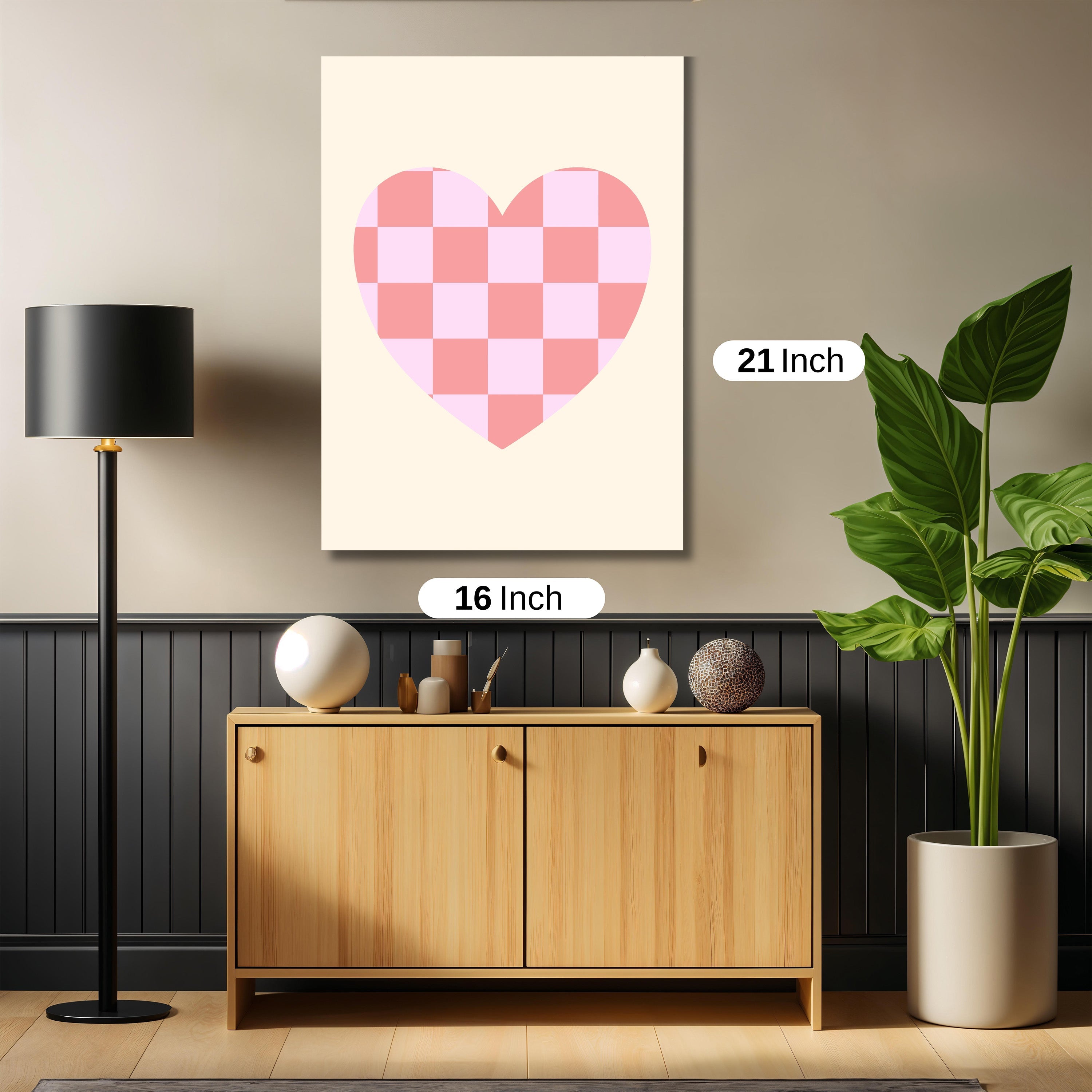 checkerboard heart