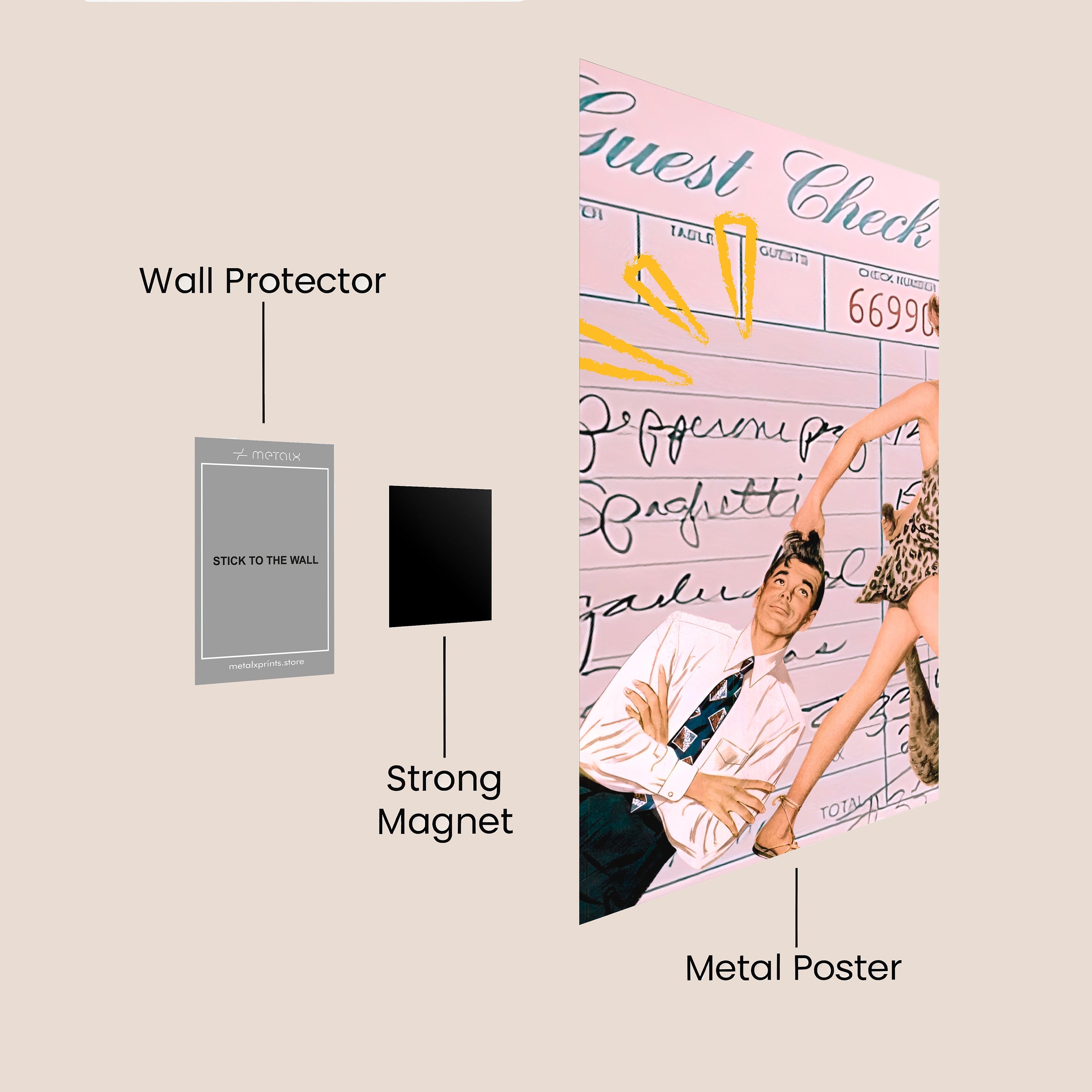 Guest check comix artwork