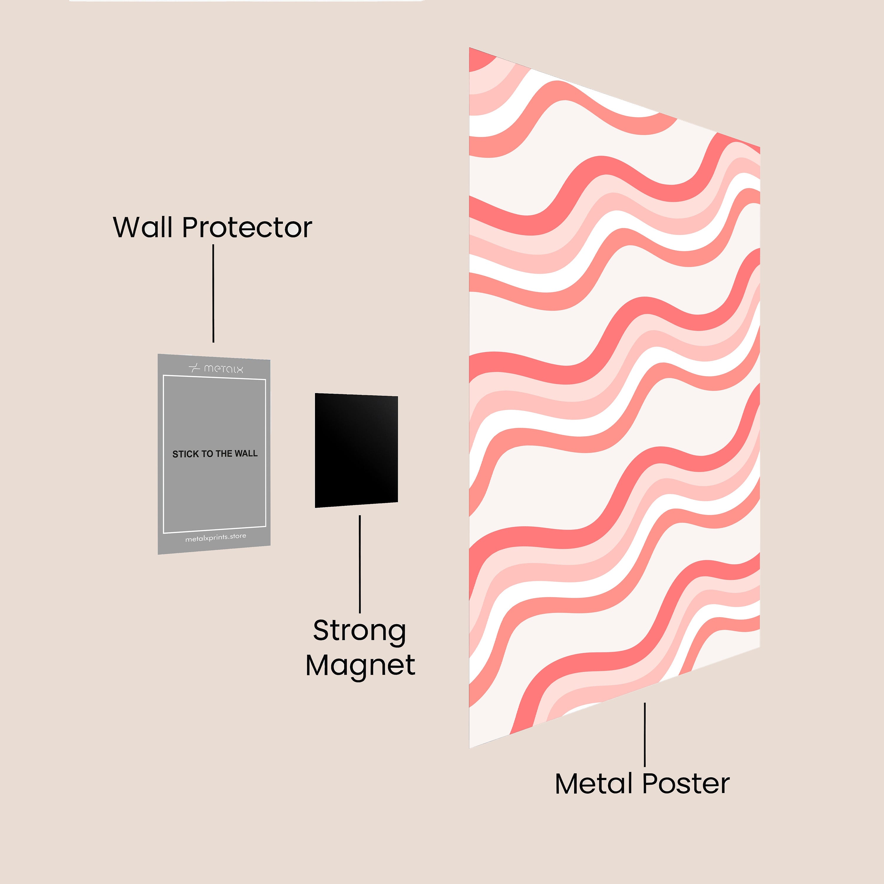 Pink Wavy Line Artwork