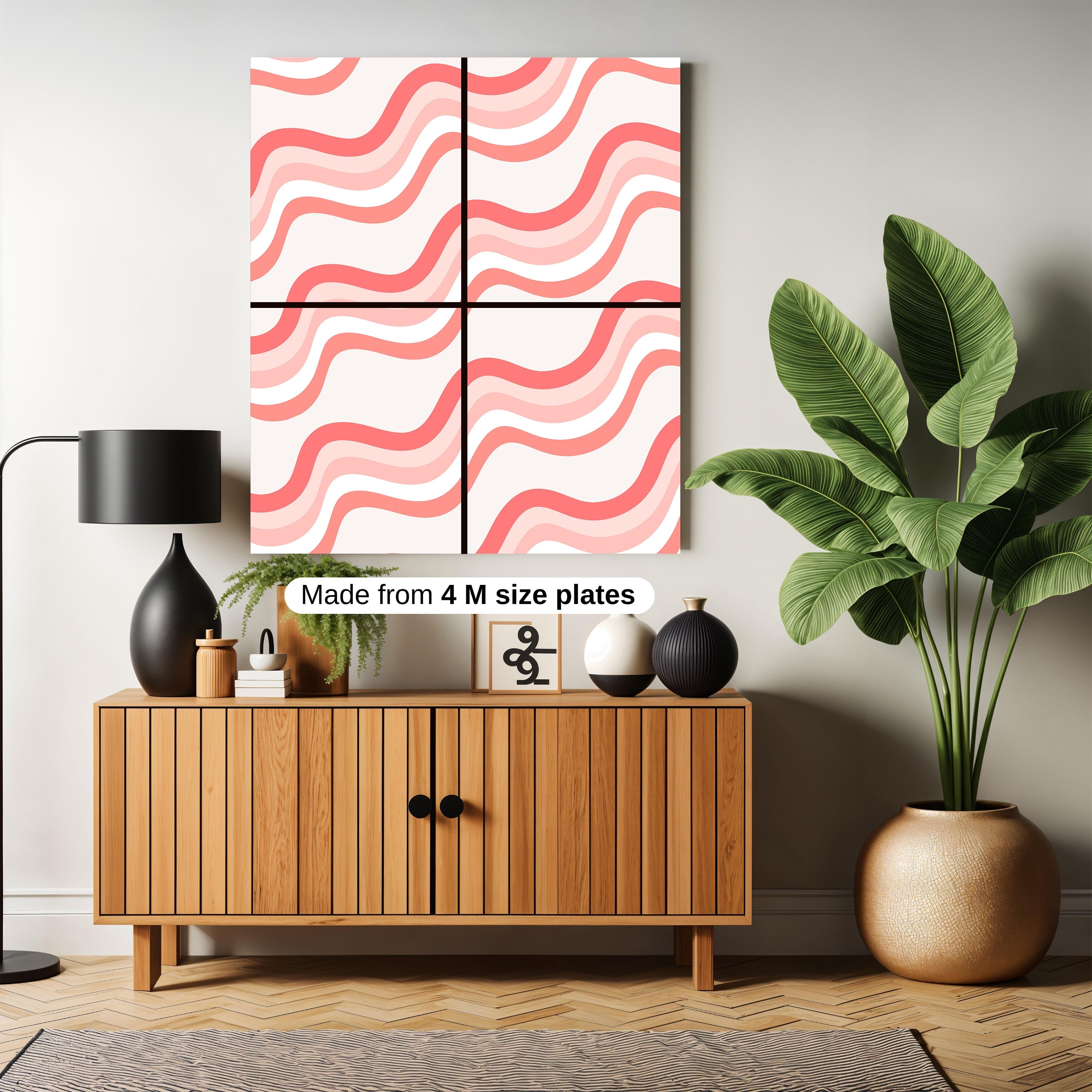 Pink Wavy Line Artwork