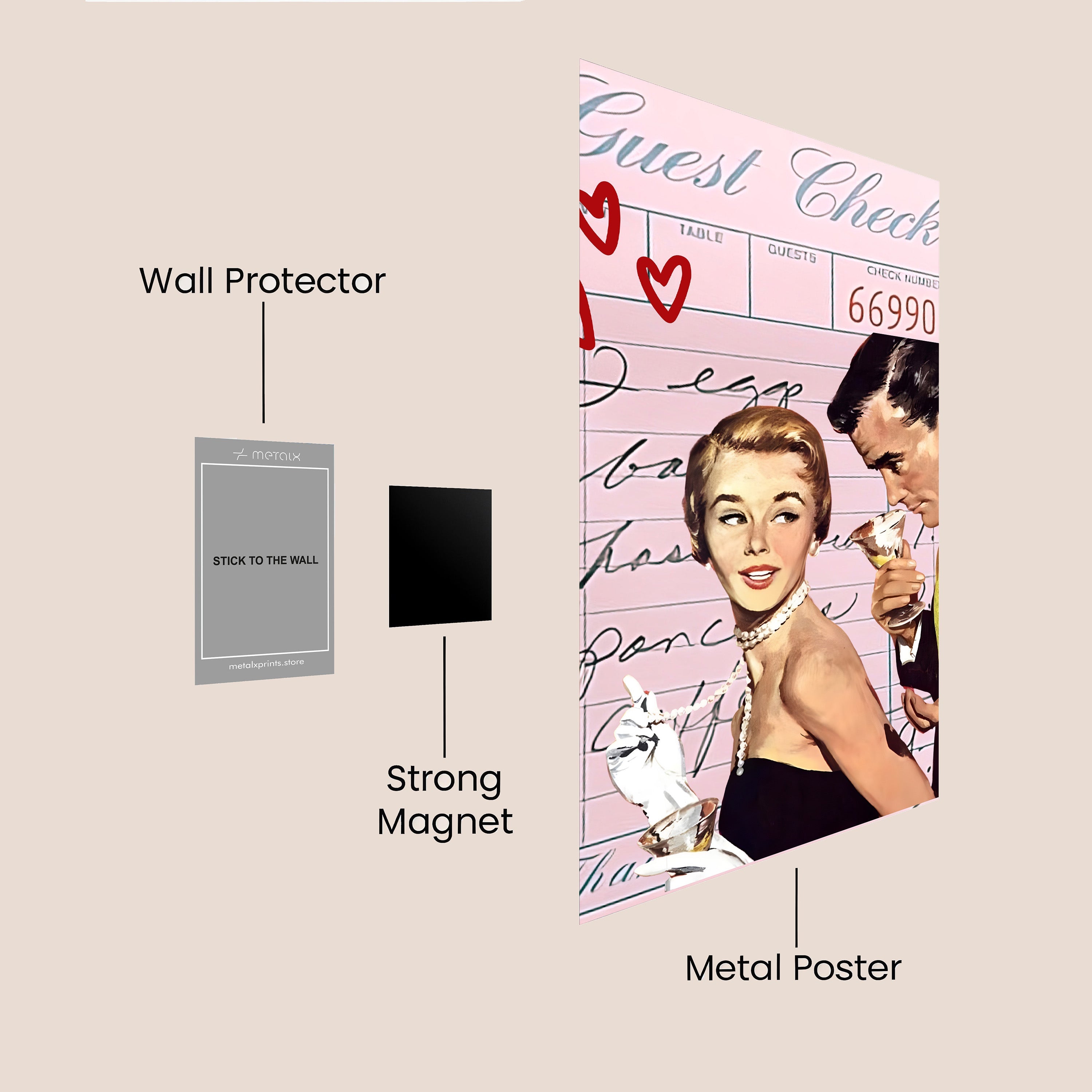 Guest check comix artwork