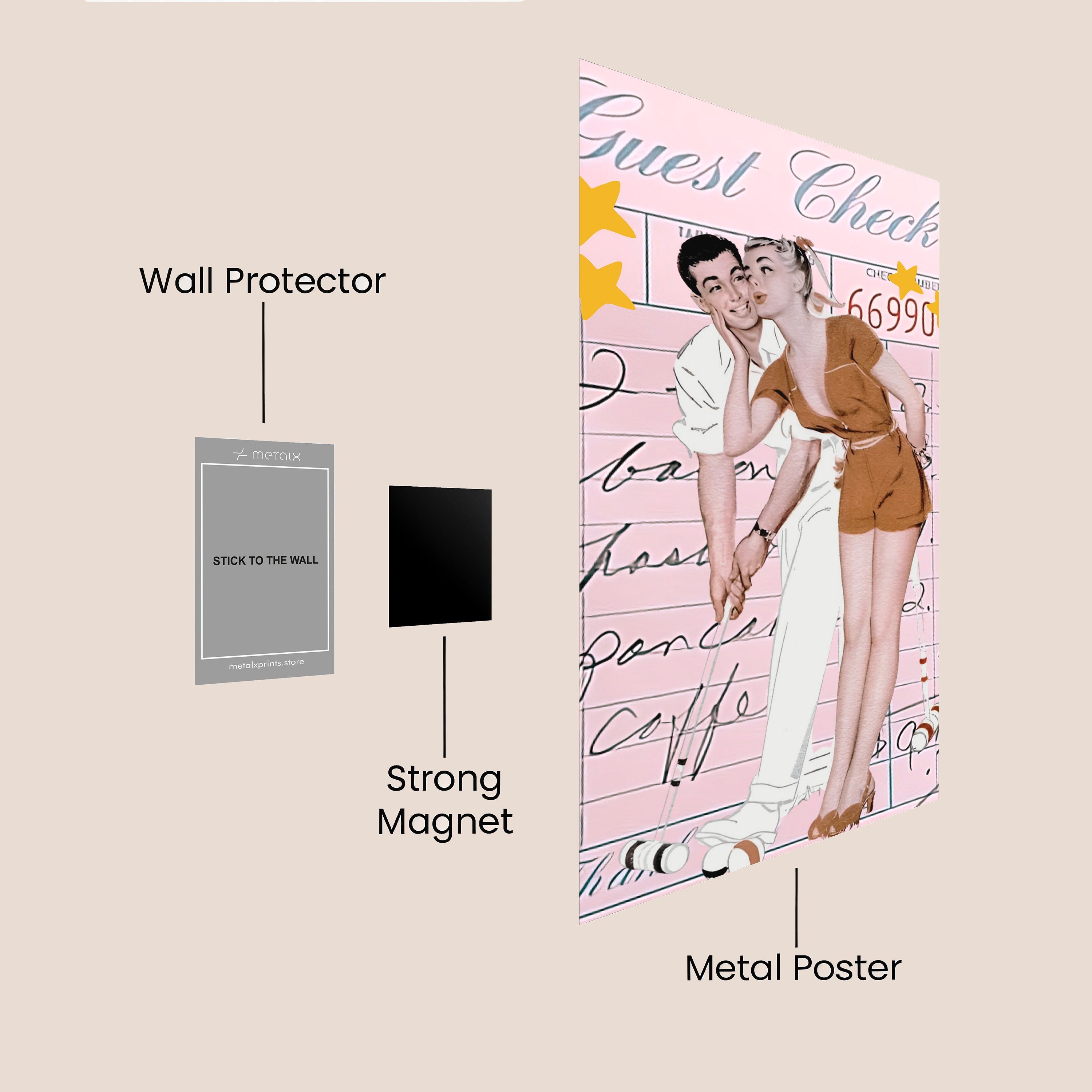 Guest check comix artwork