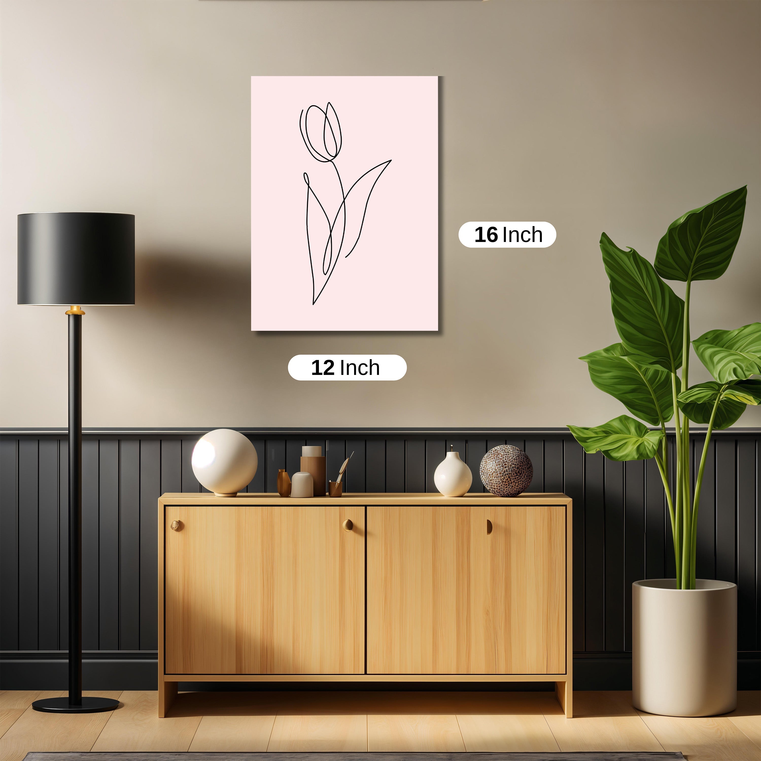 Tulip by one line art work