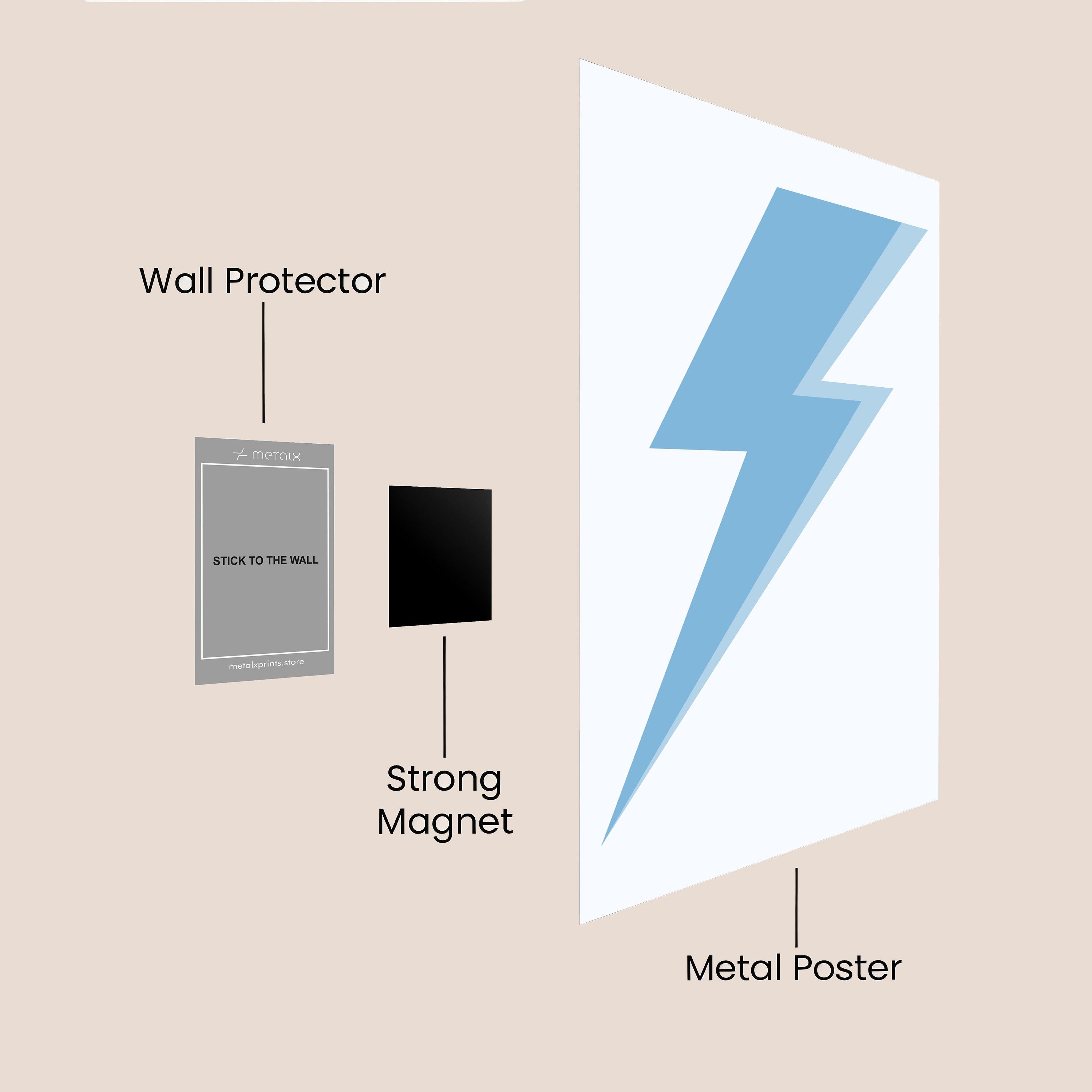 Blue Lightning bolt art work