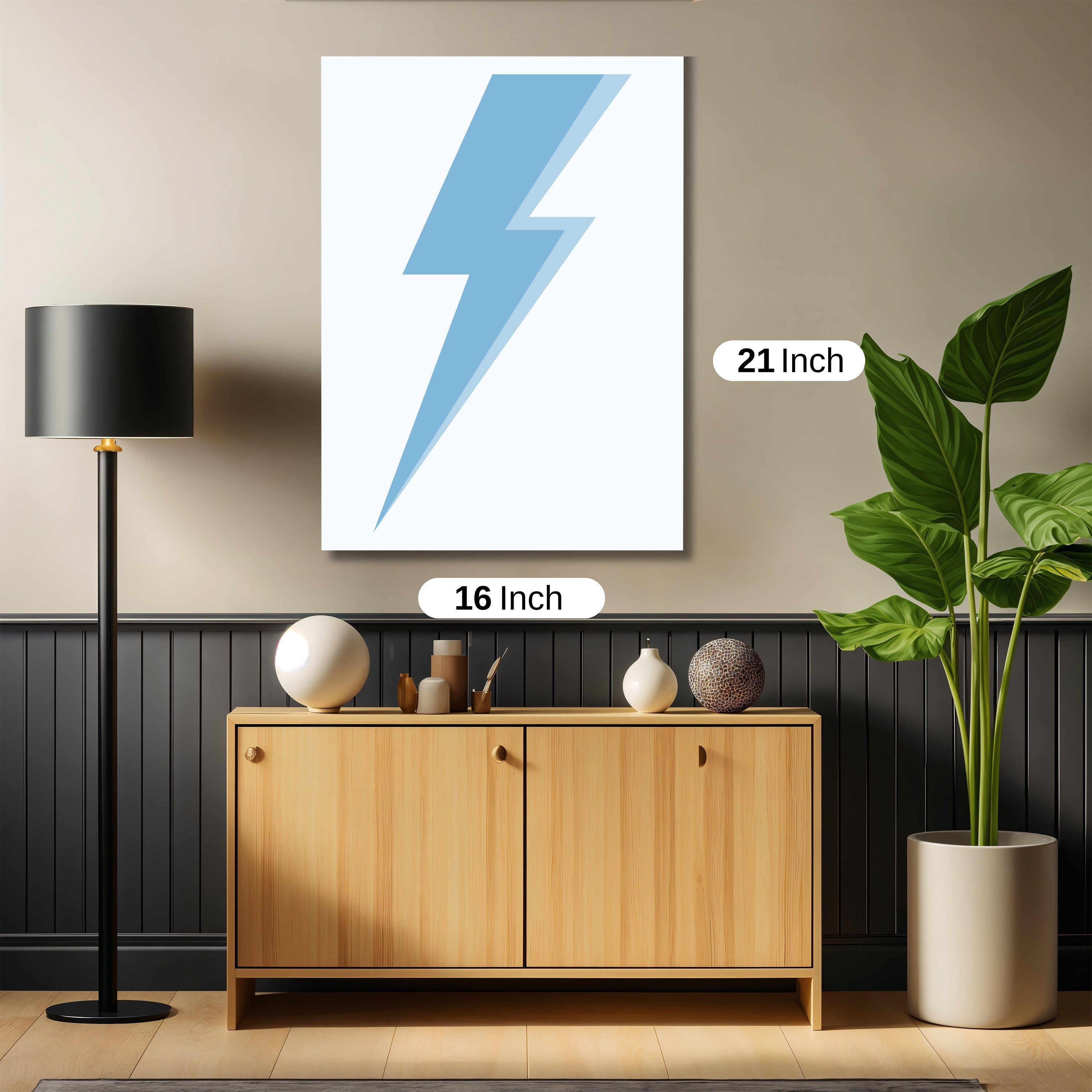 Blue Lightning bolt art work