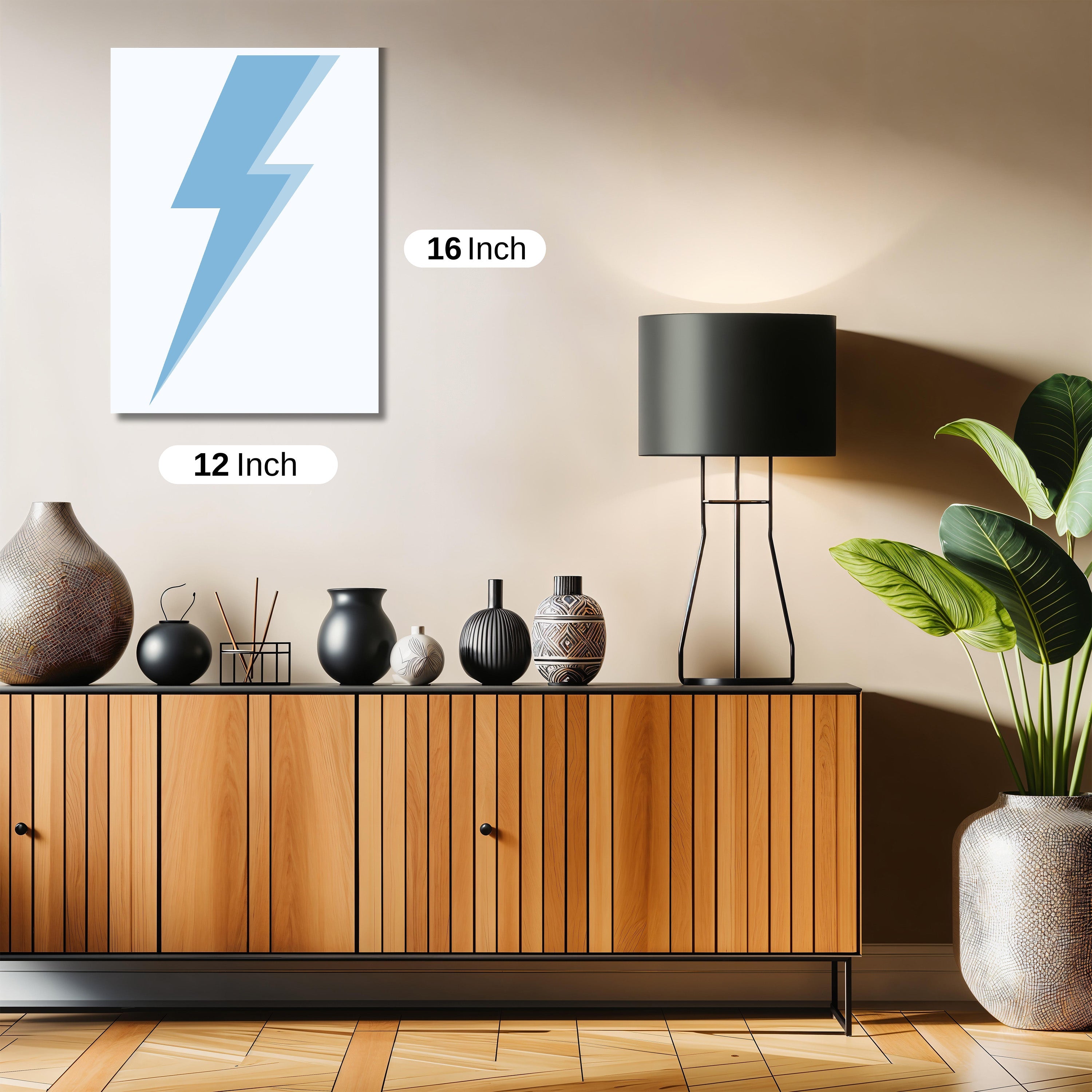 Blue Lightning bolt art work