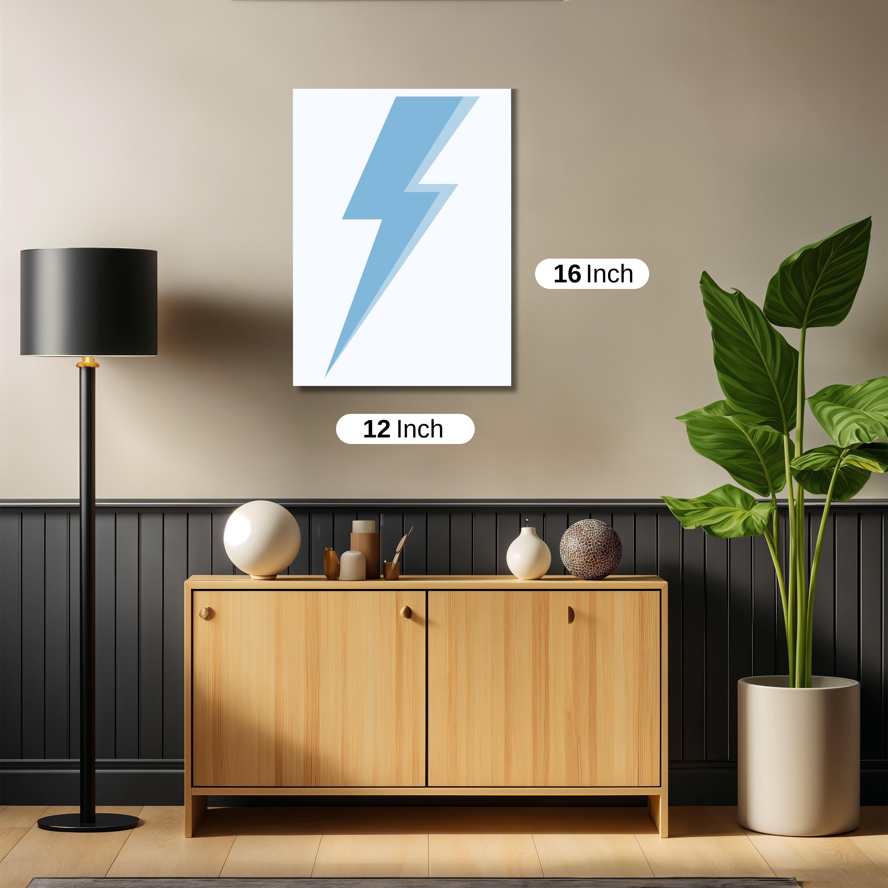 Blue Lightning bolt art work