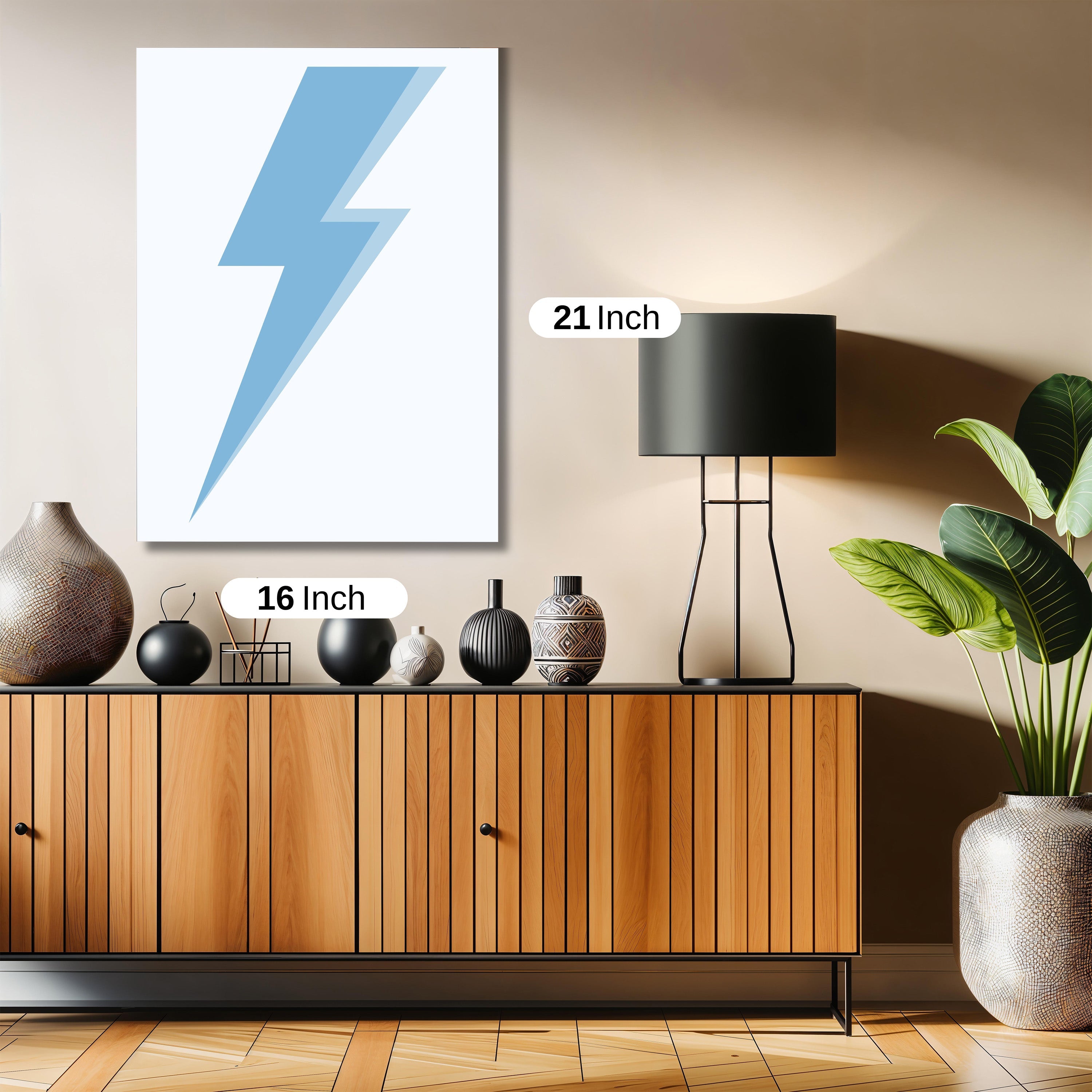 Blue Lightning bolt art work