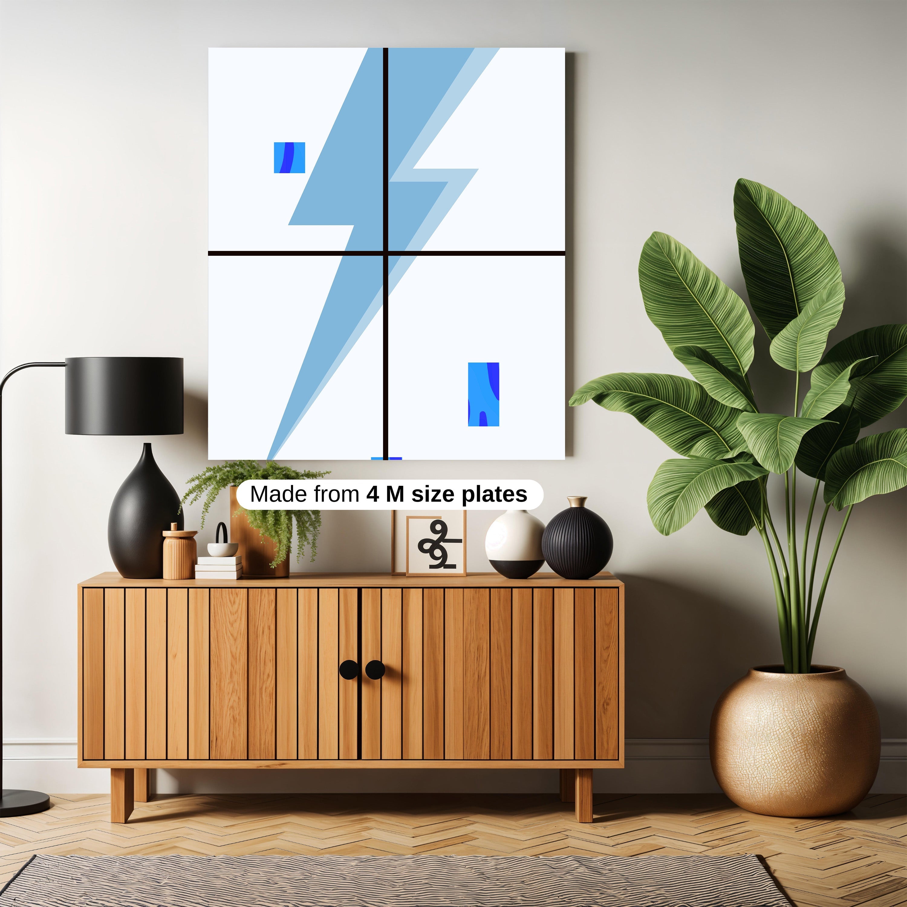 Blue Lightning bolt art work