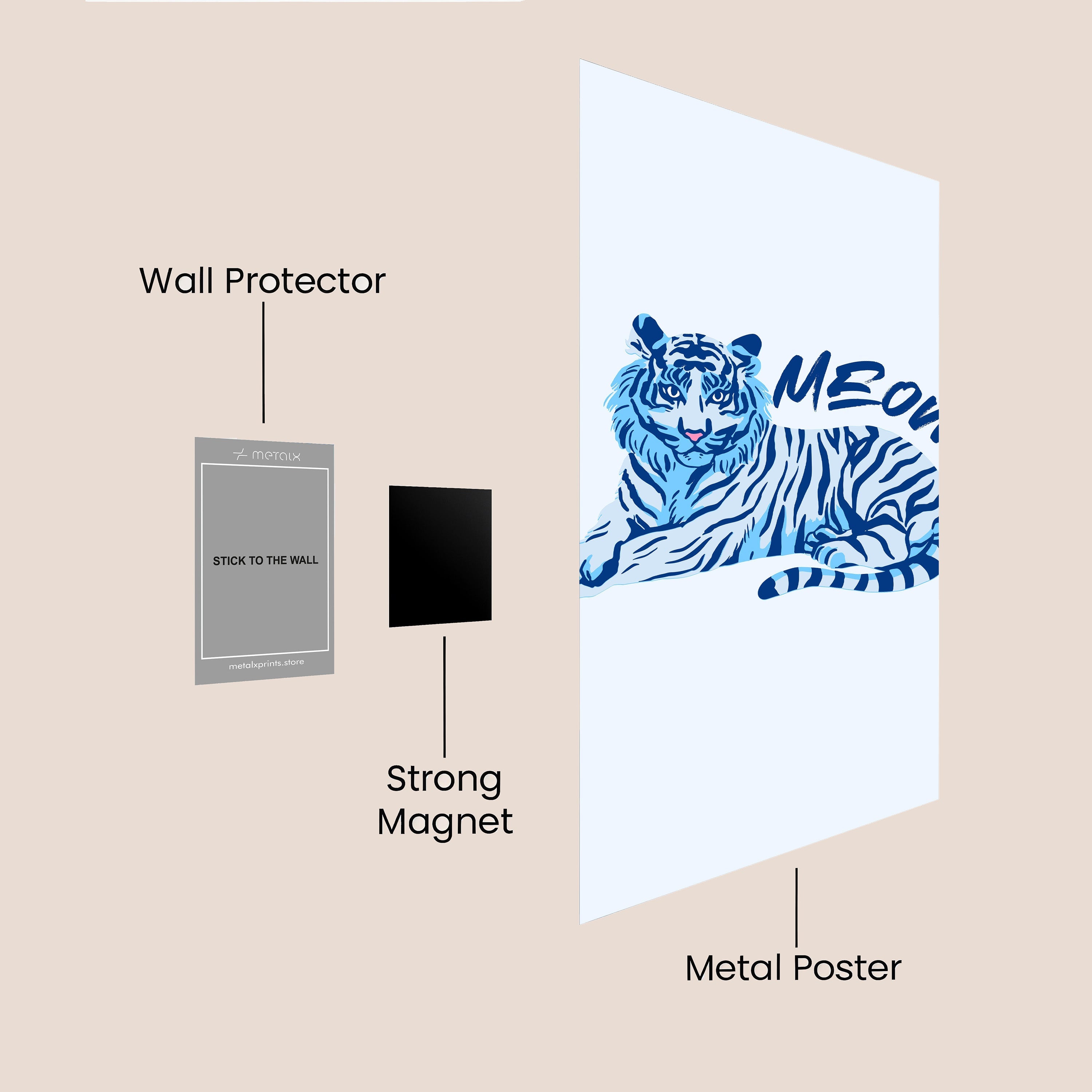 Cool blue Tiger  art work