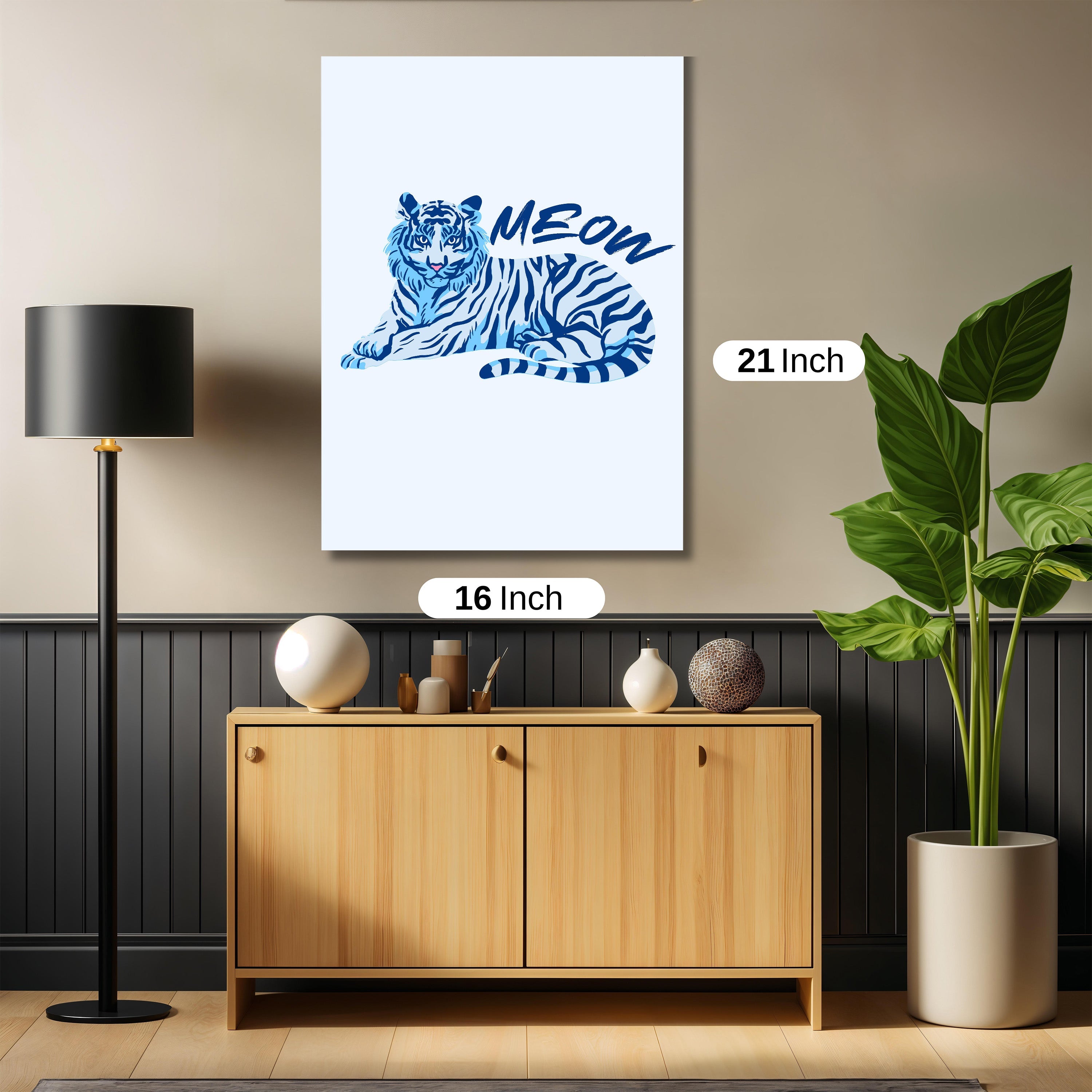 Cool blue Tiger  art work