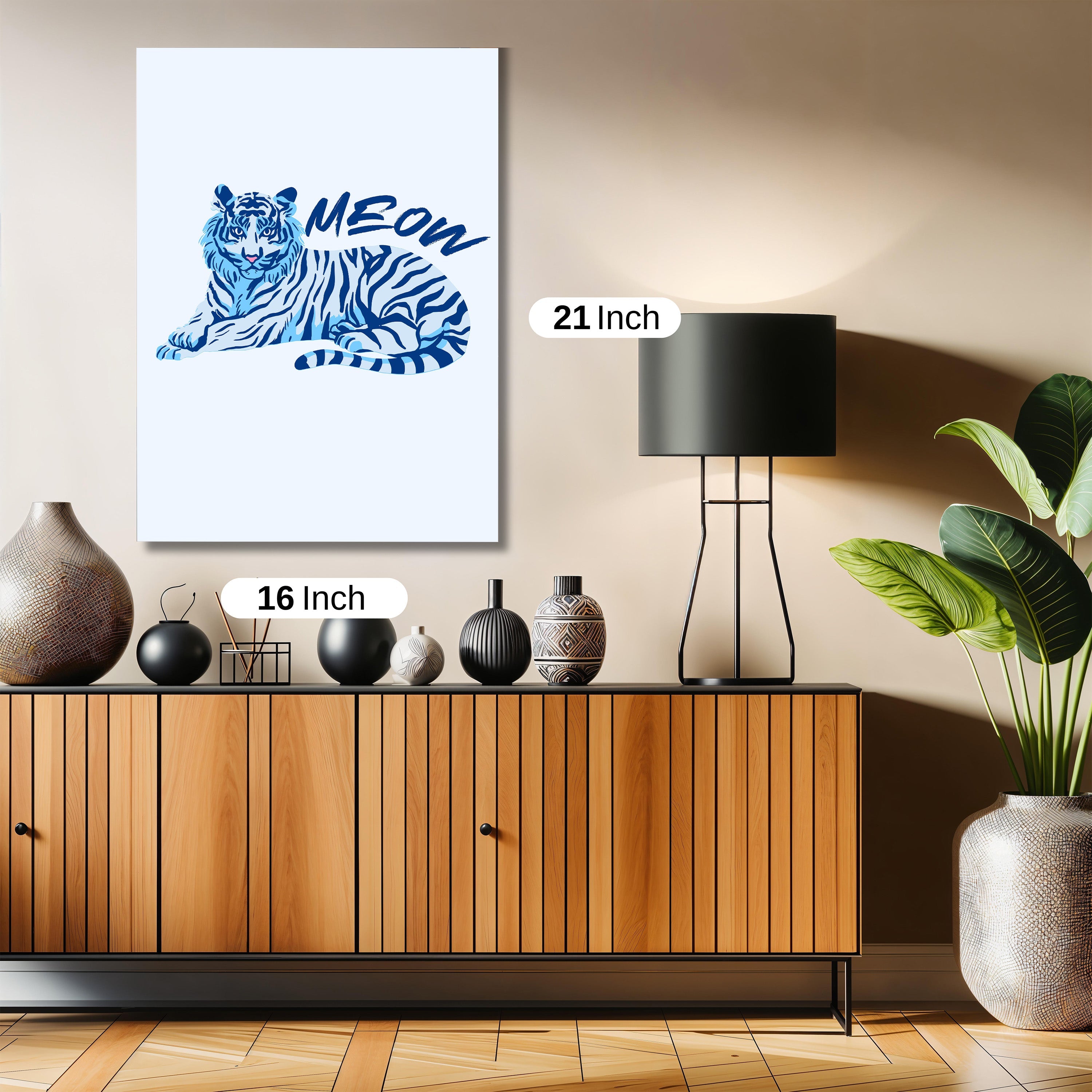 Cool blue Tiger  art work