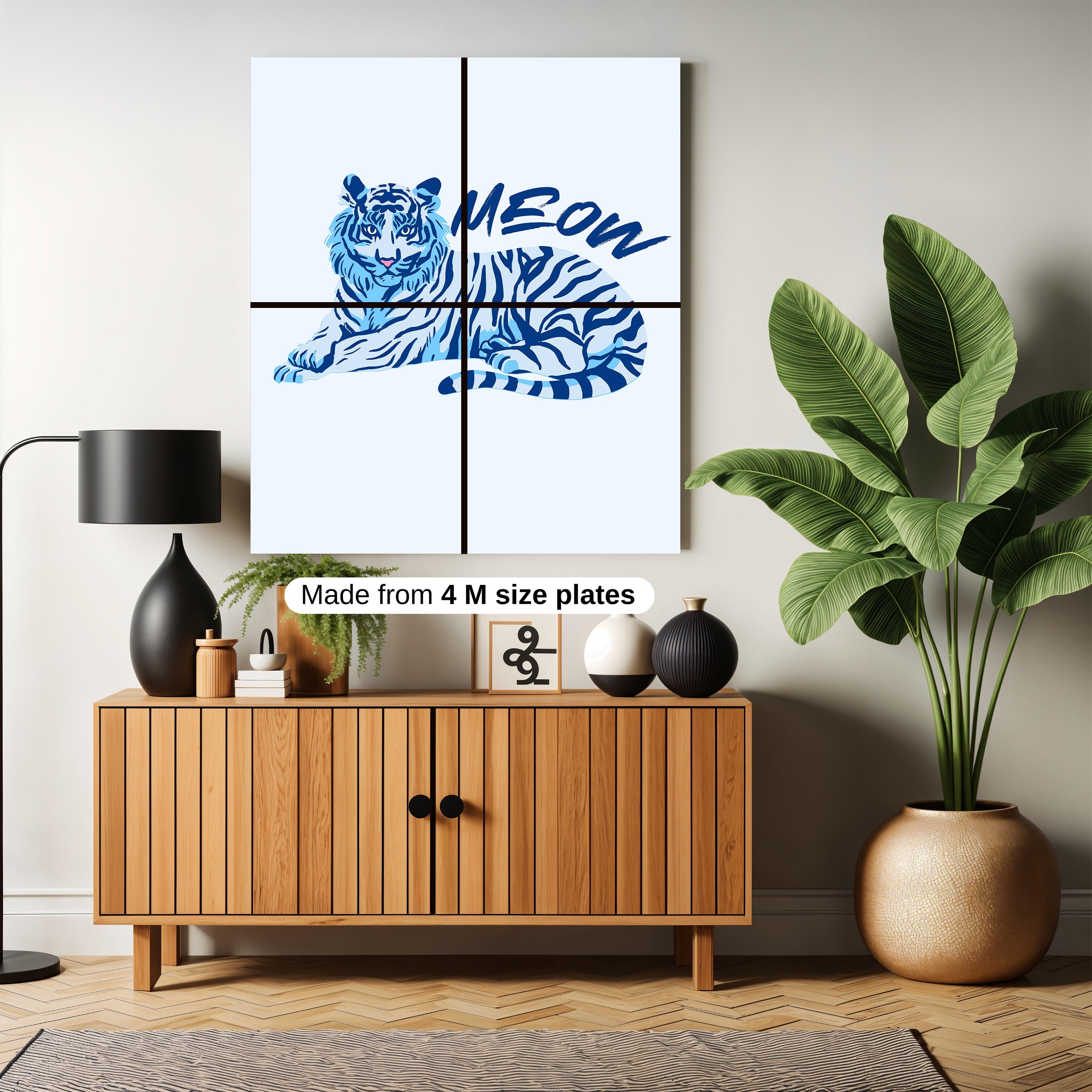 Cool blue Tiger  art work