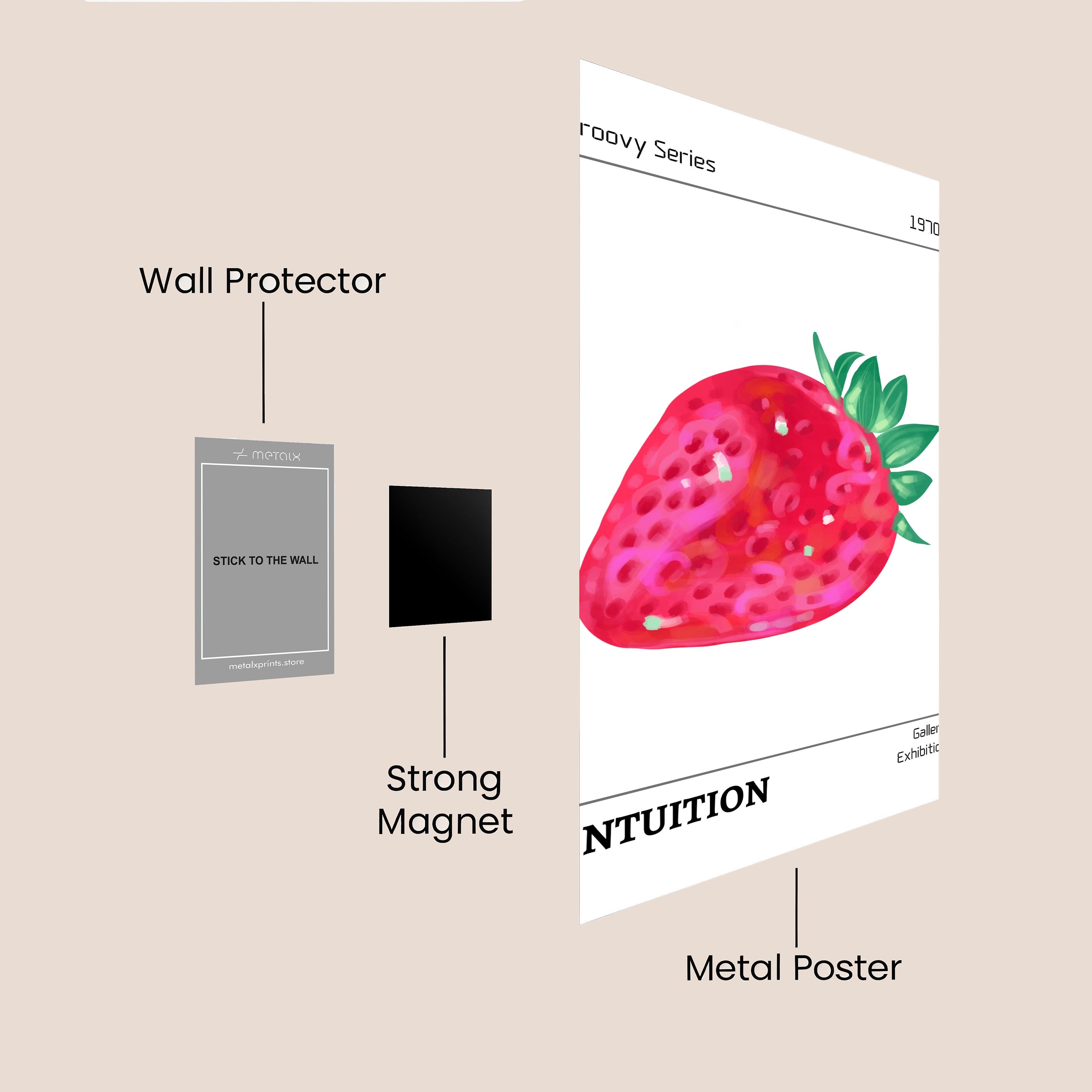Strawberry print art