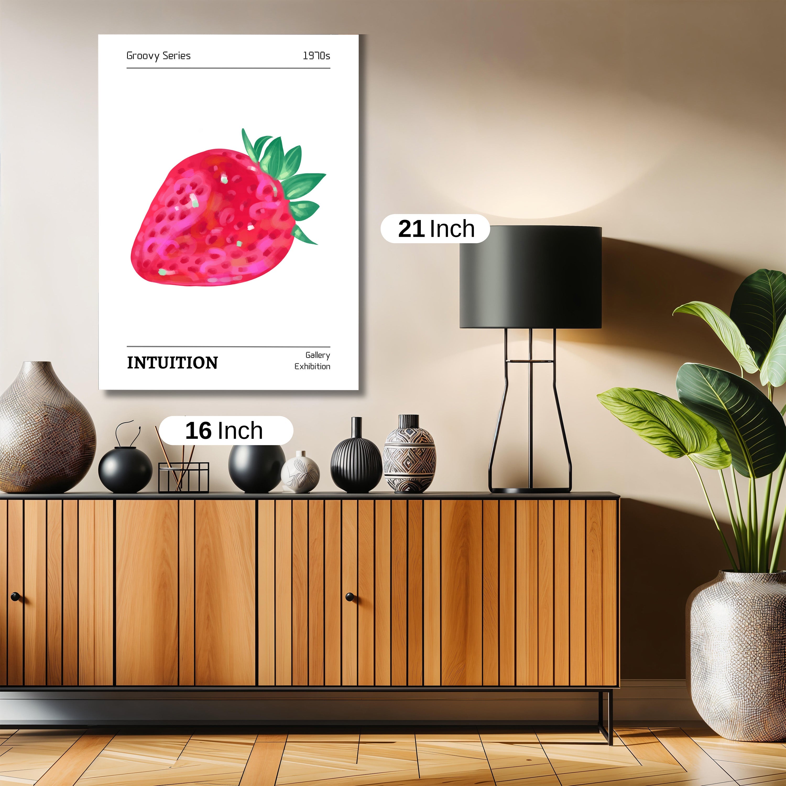Strawberry print art