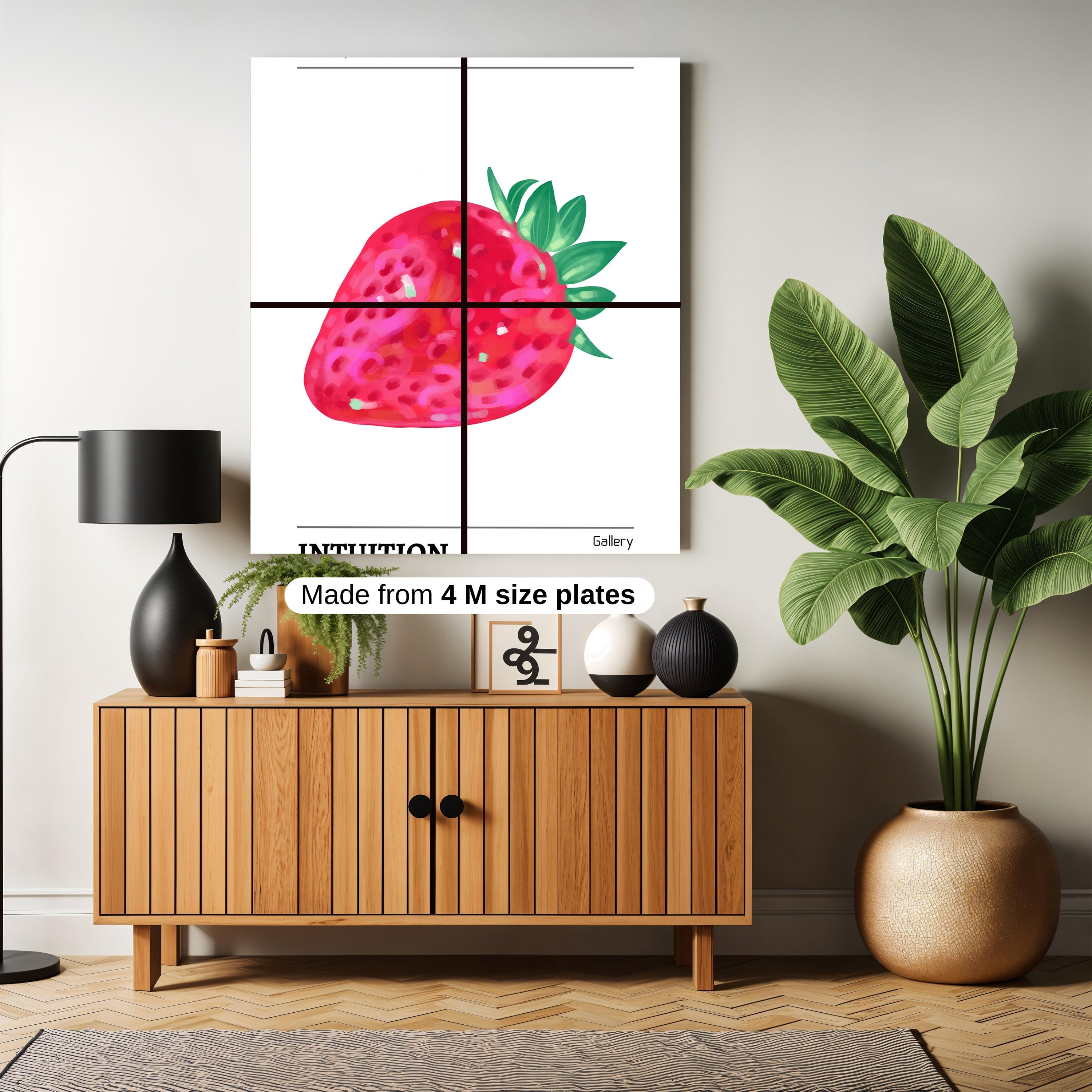 Strawberry print art