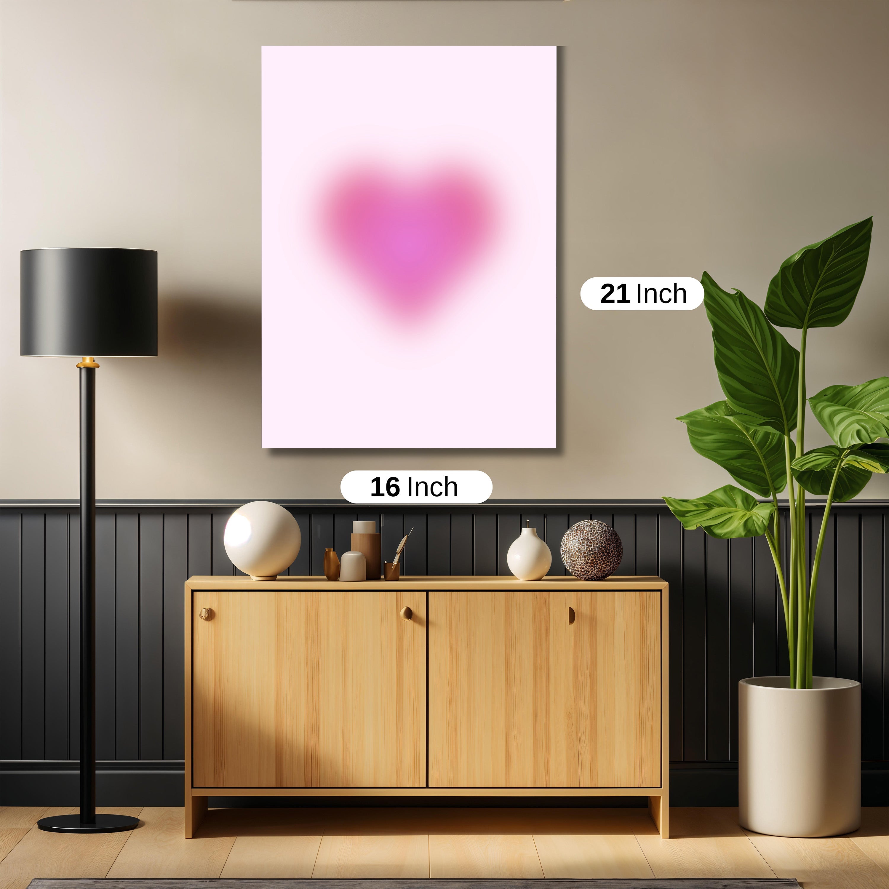 Baby pink heart art