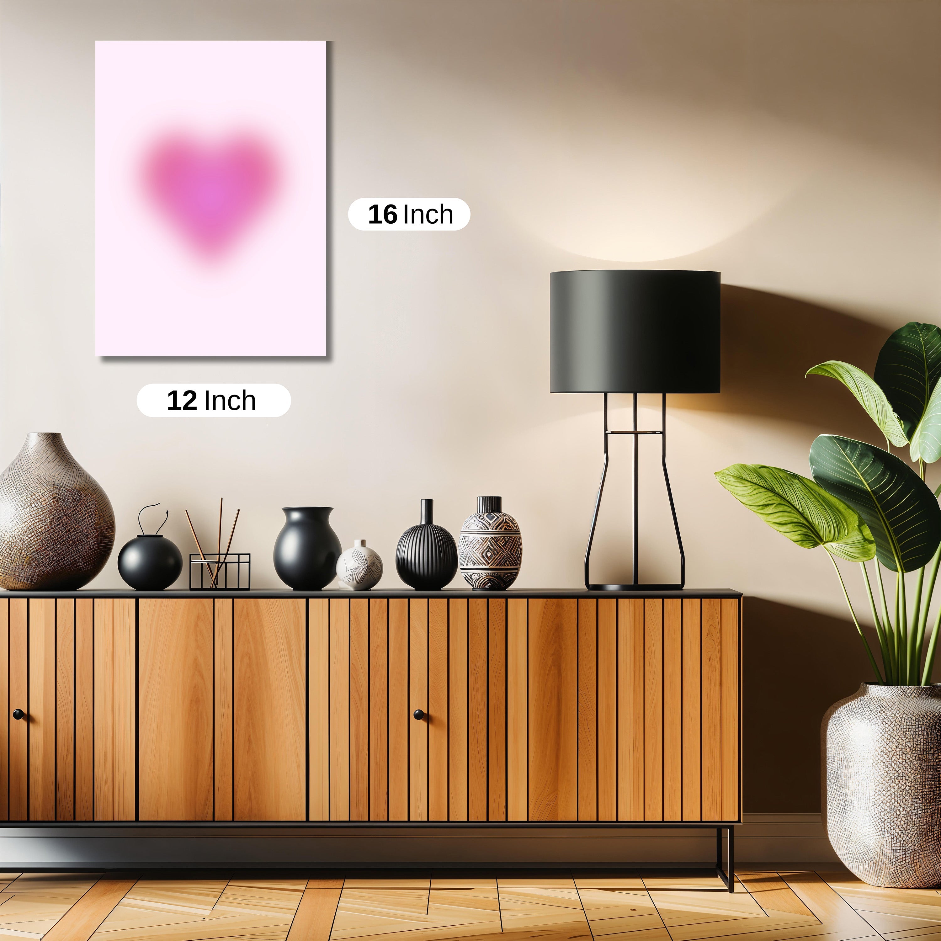 Baby pink heart art