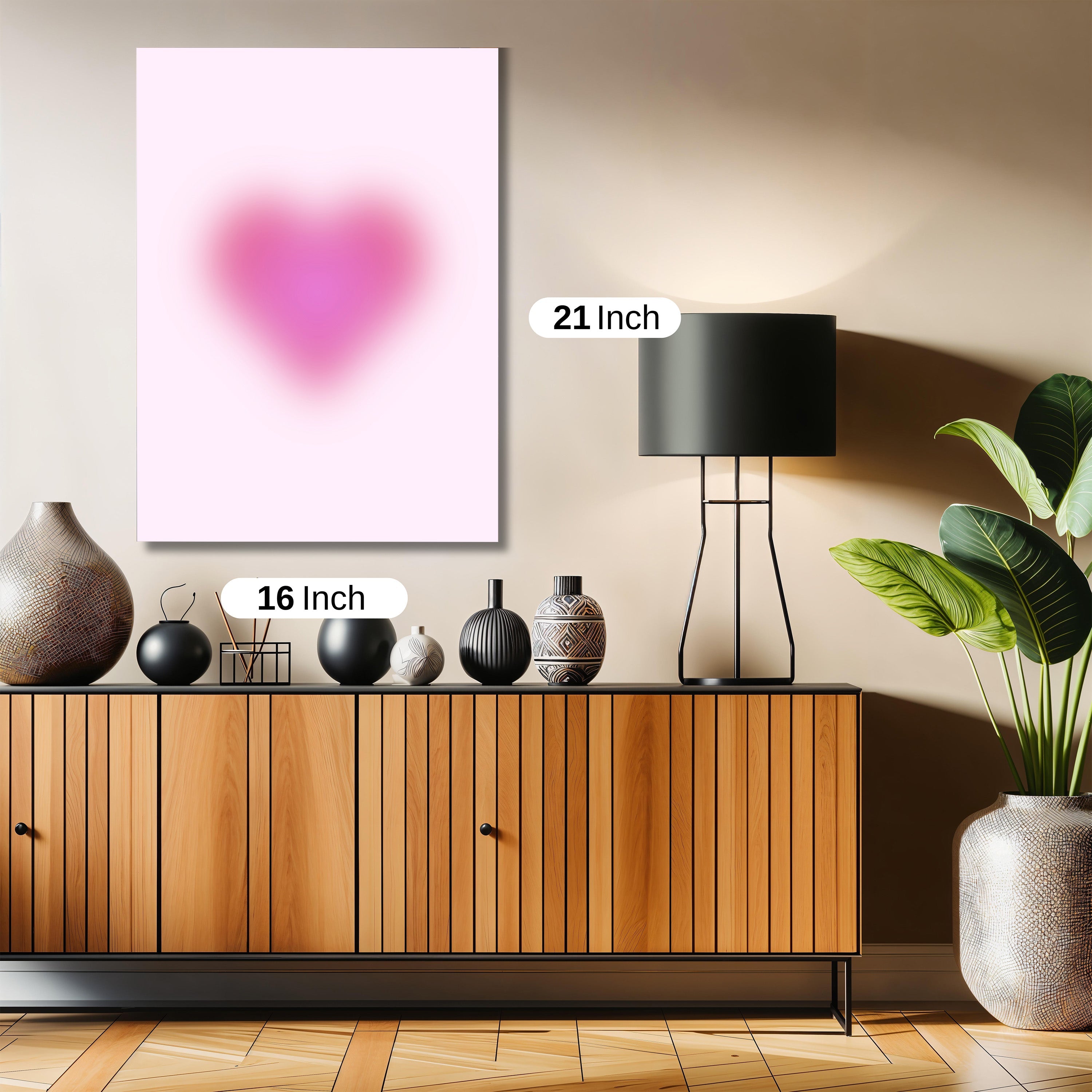 Baby pink heart art