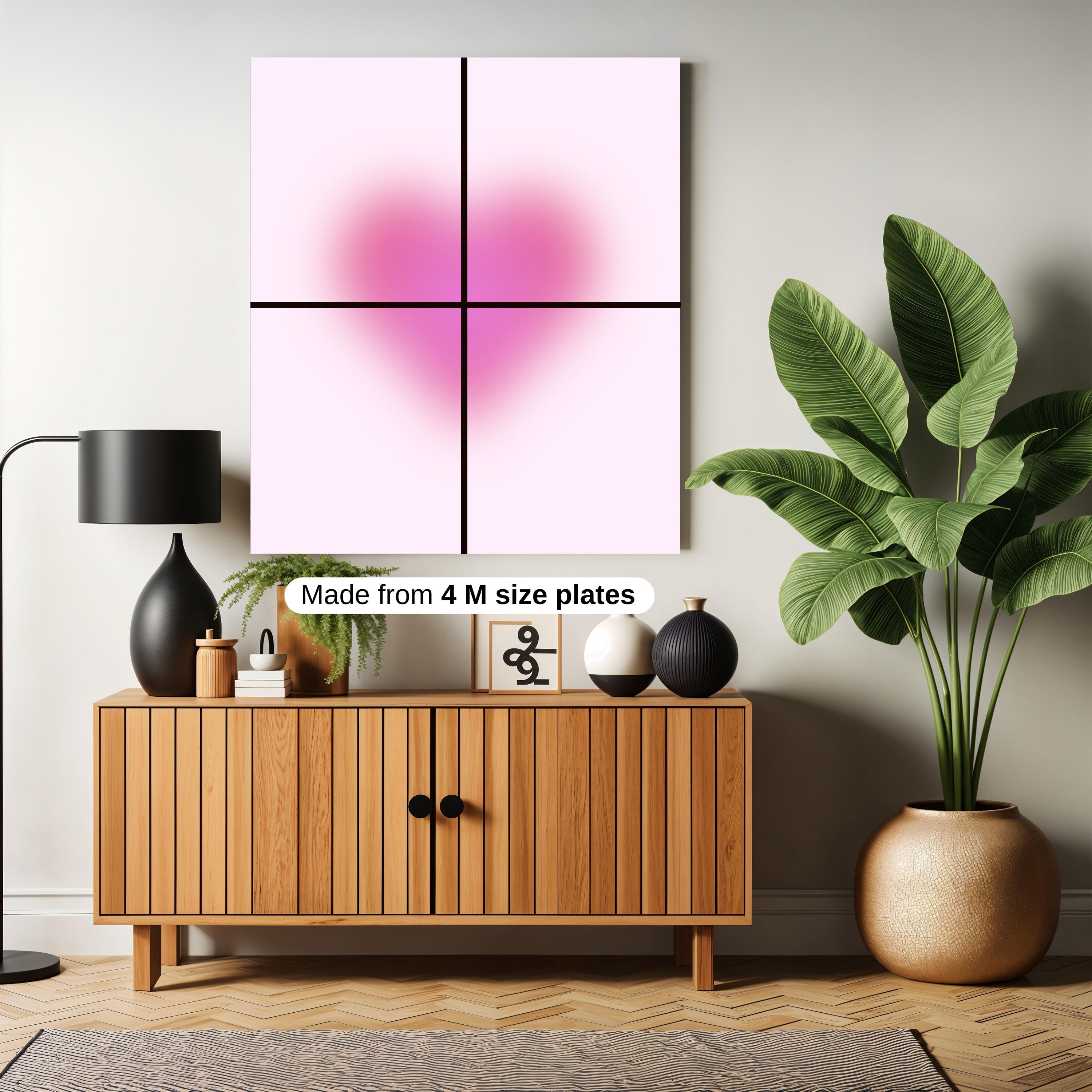 Baby pink heart art