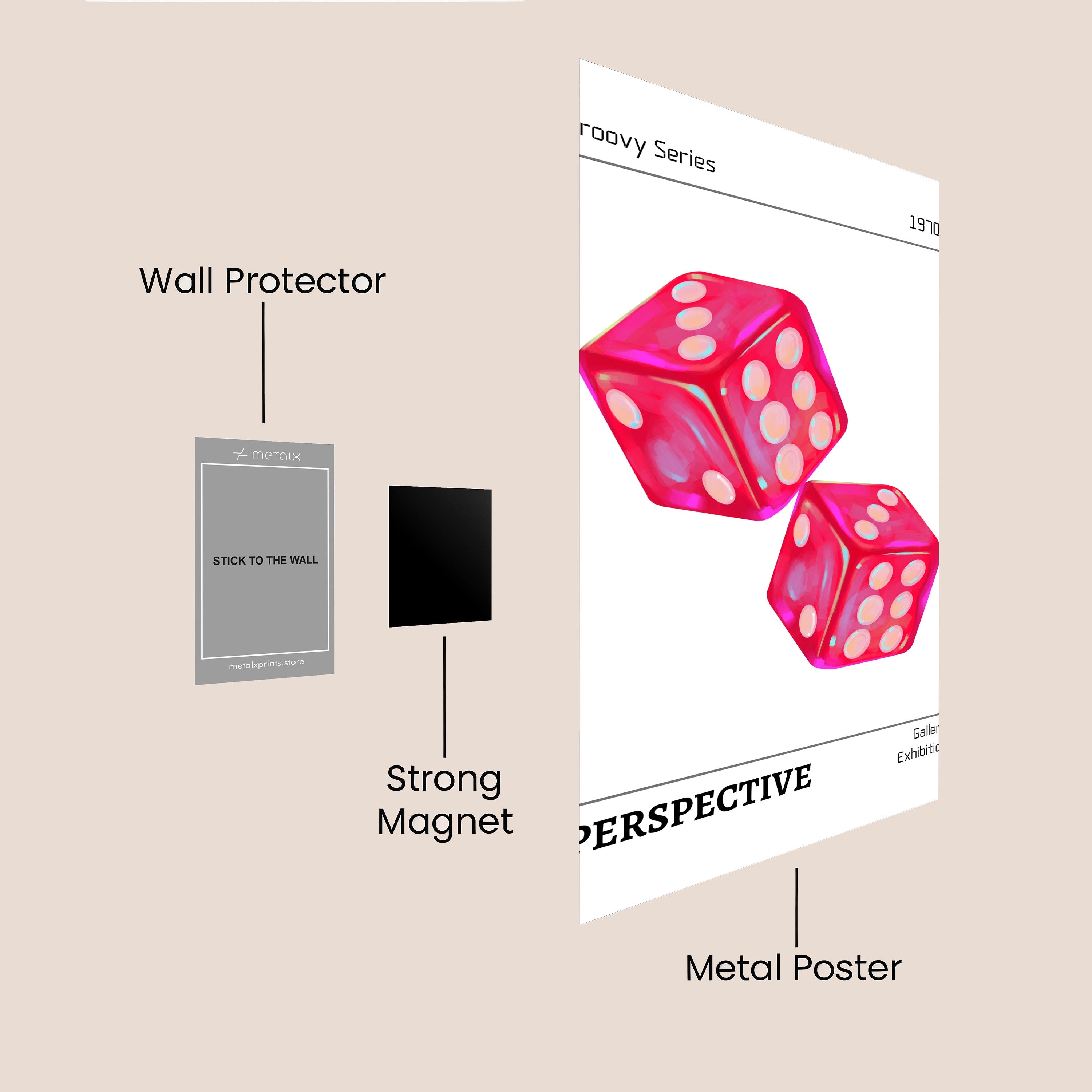 Pink dice art work