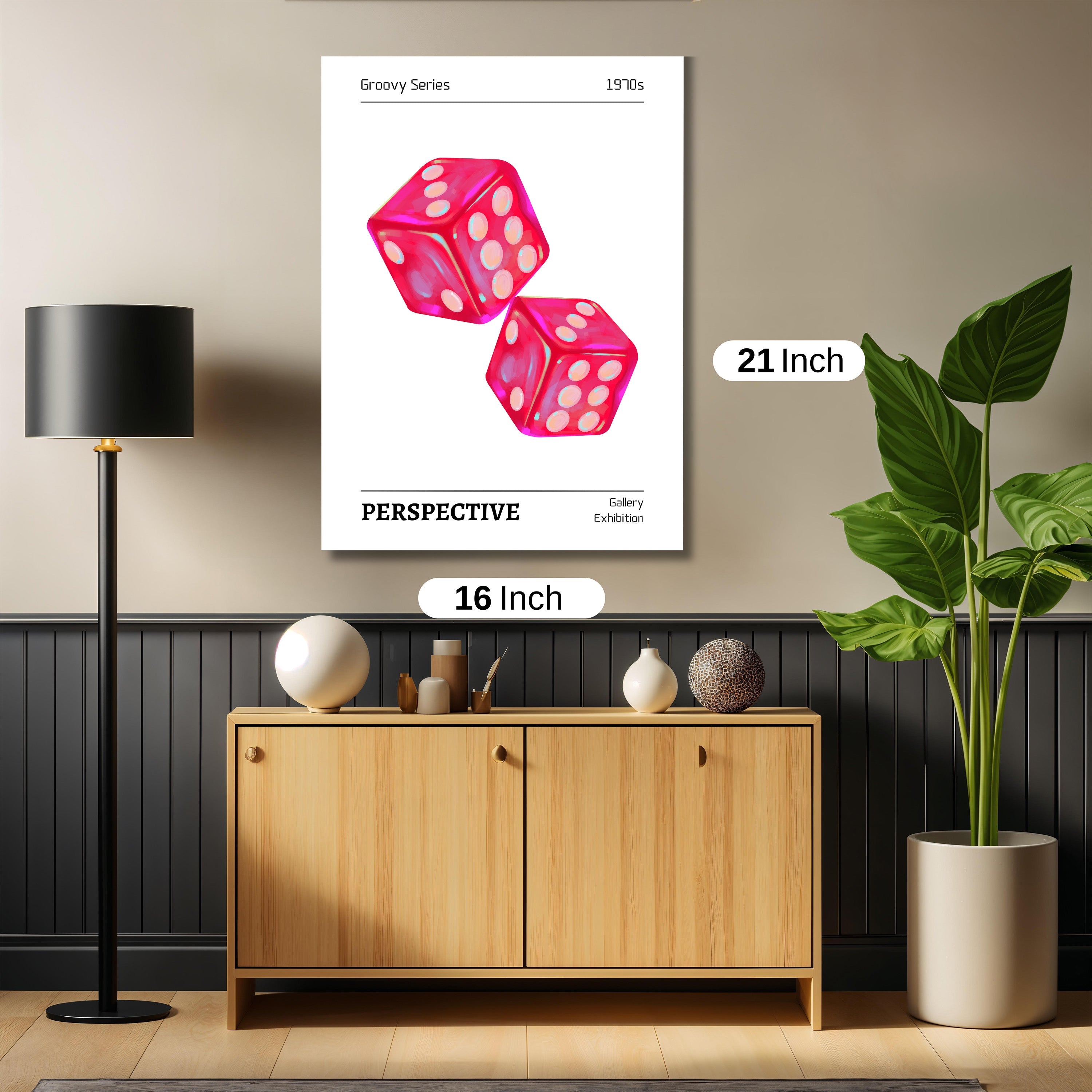 Pink dice art work