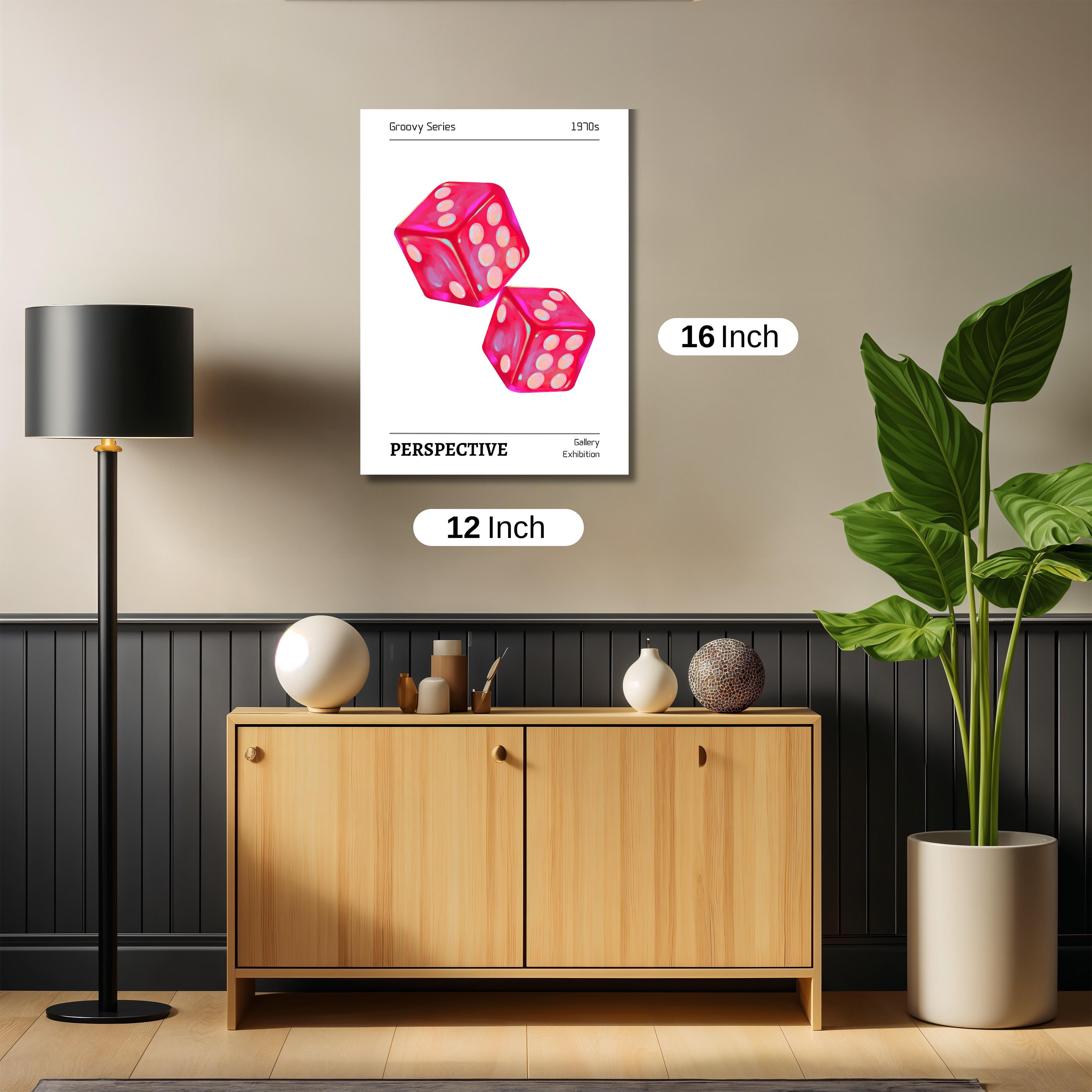 Pink dice art work