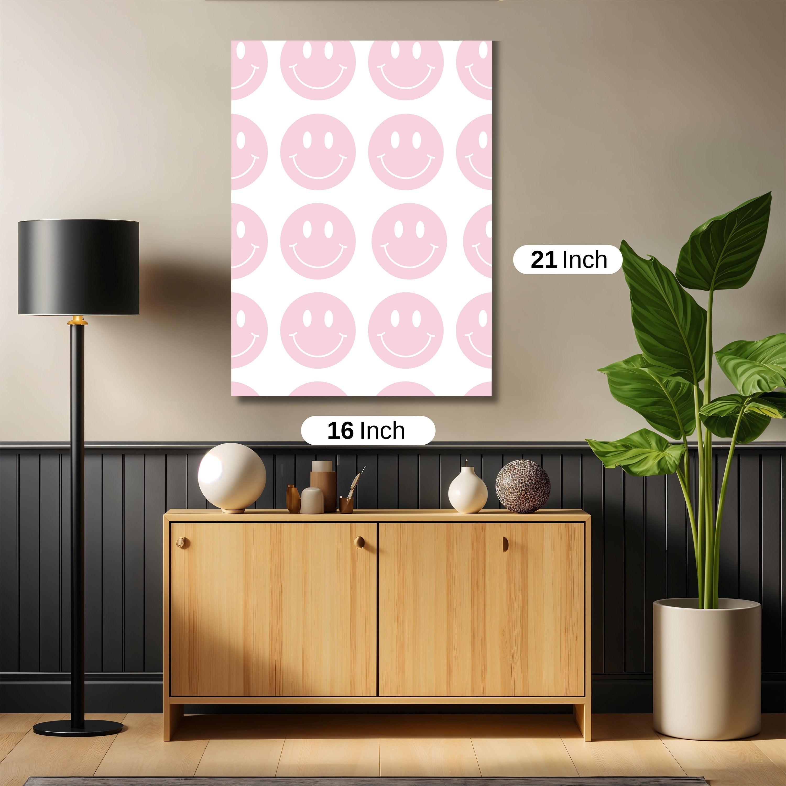 smiley face art work