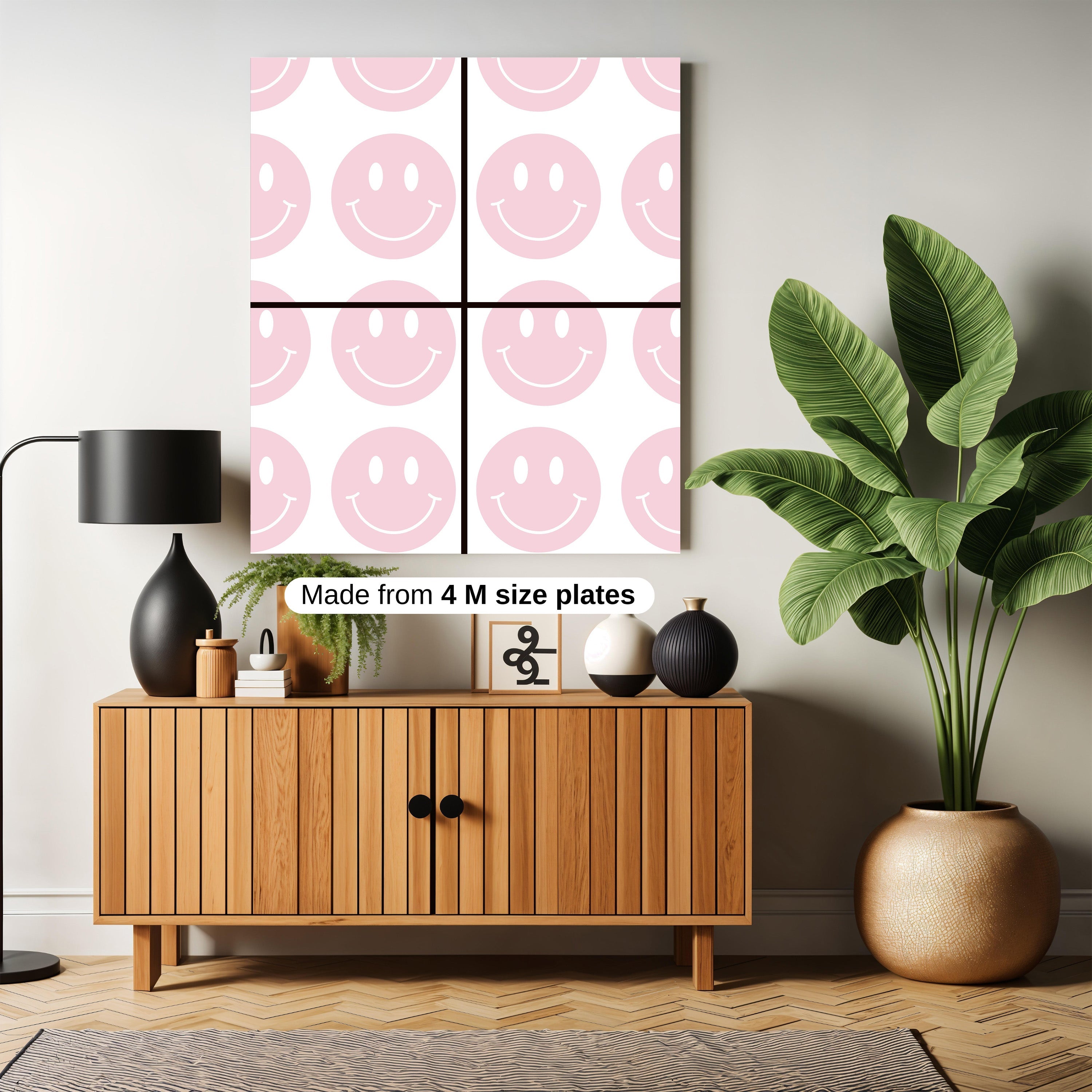 smiley face art work