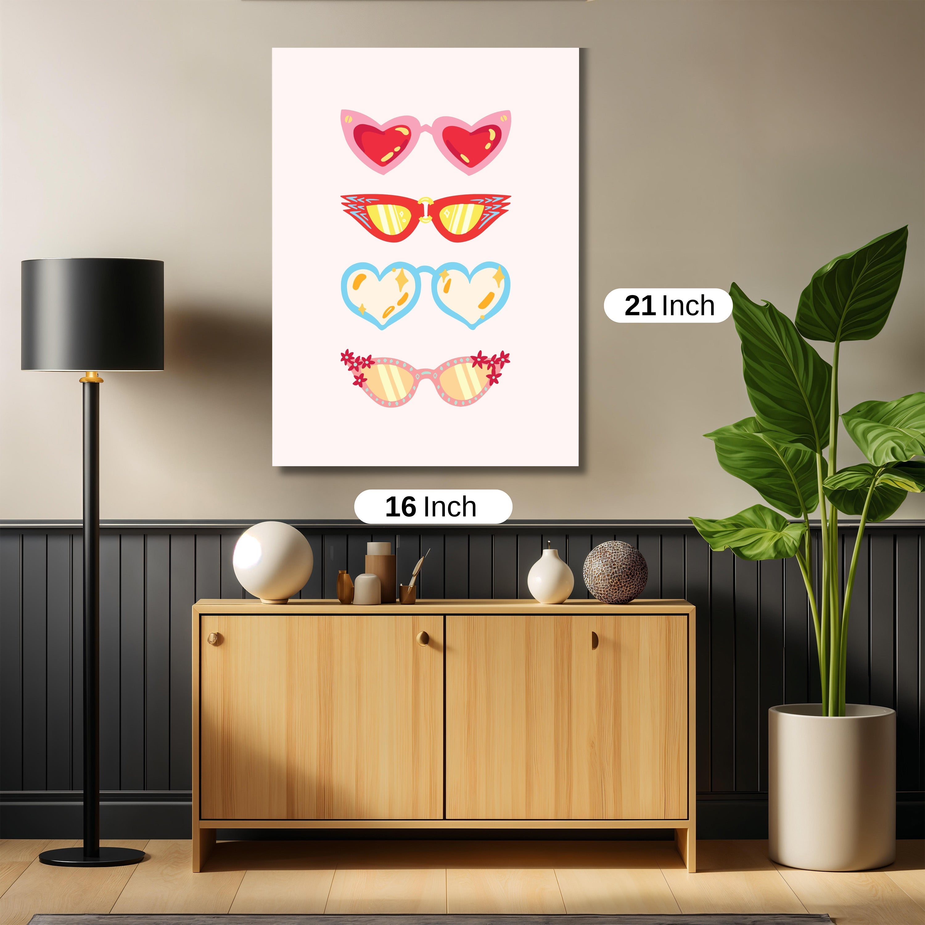 Sunglasses wall print art