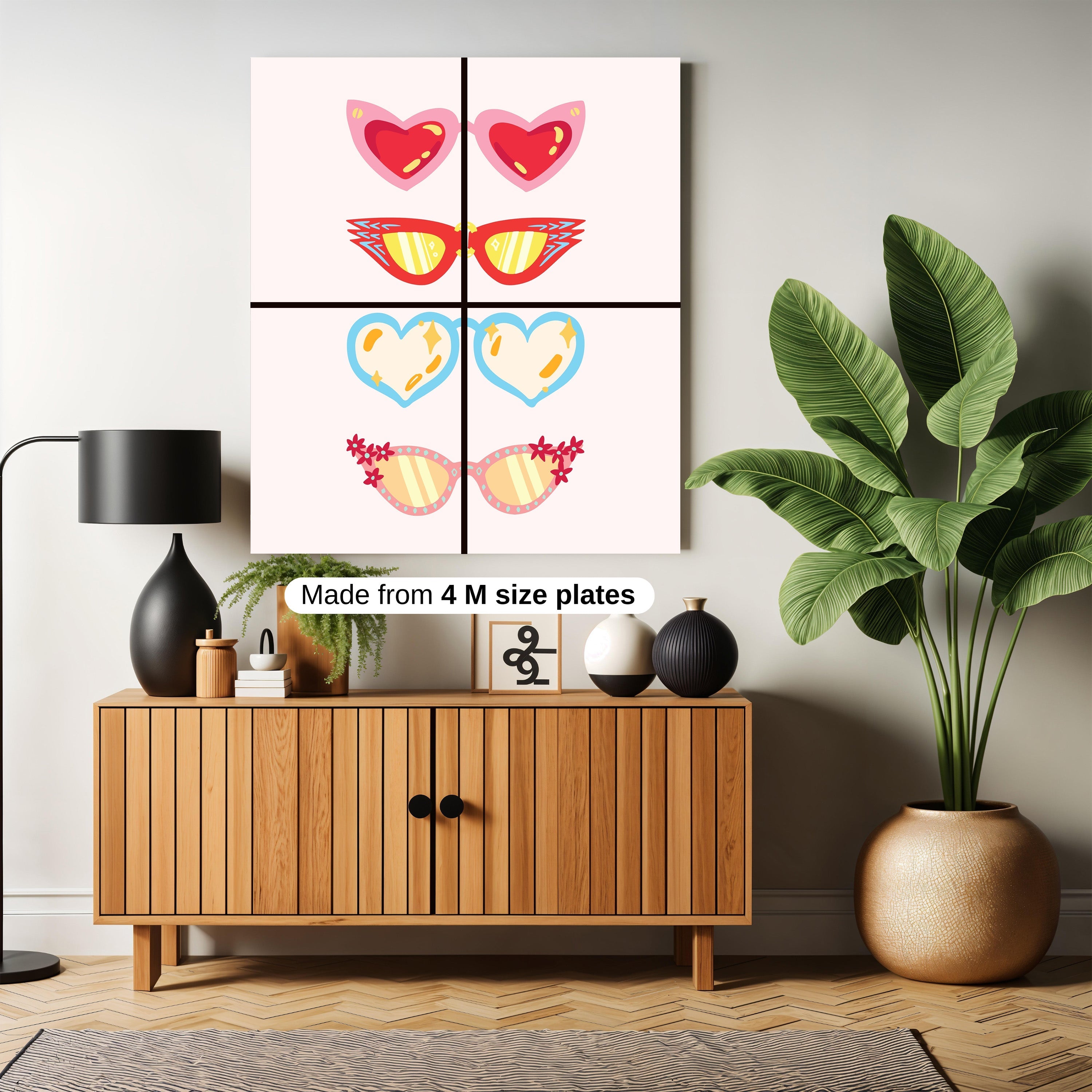 Sunglasses wall print art