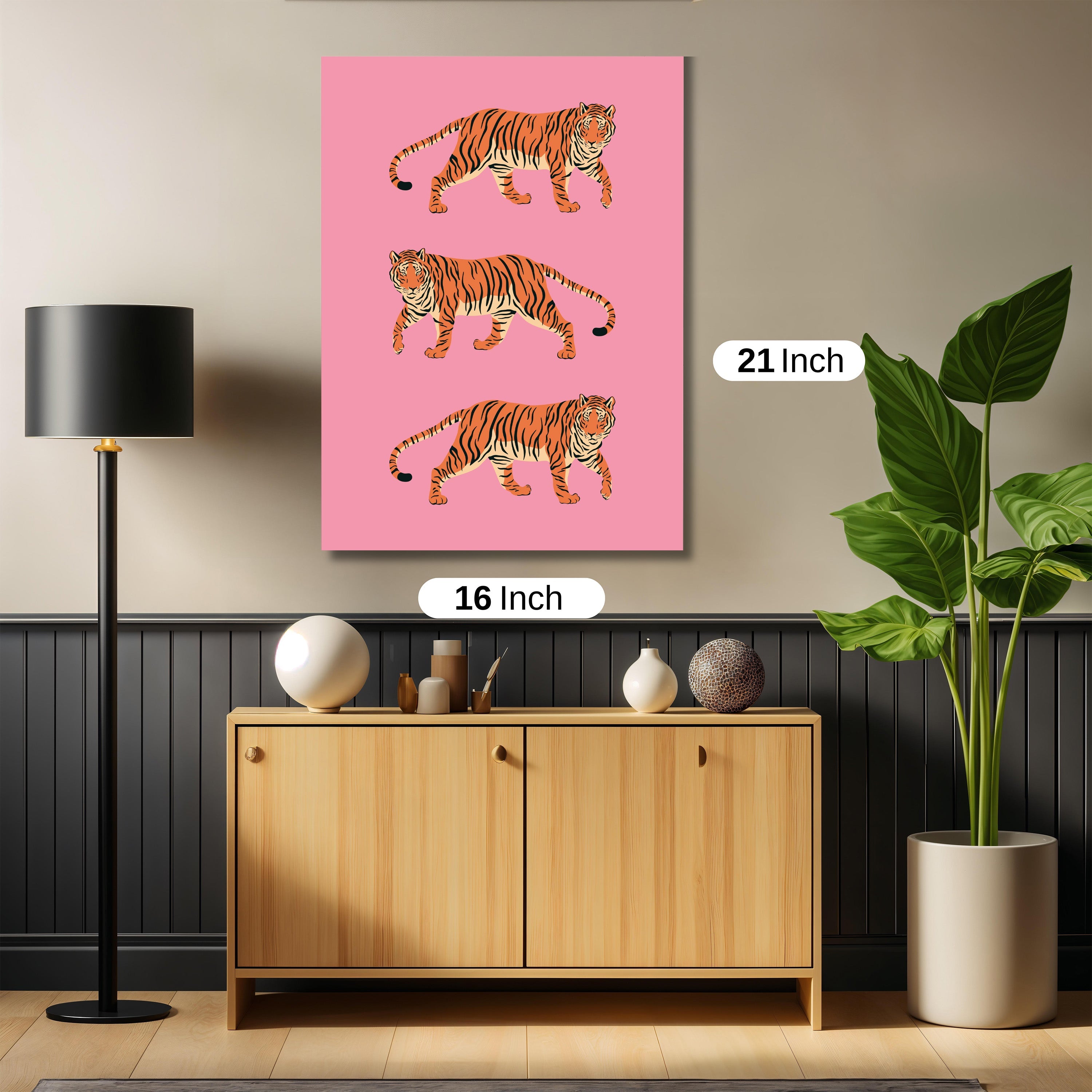 Tigers printed wall art
