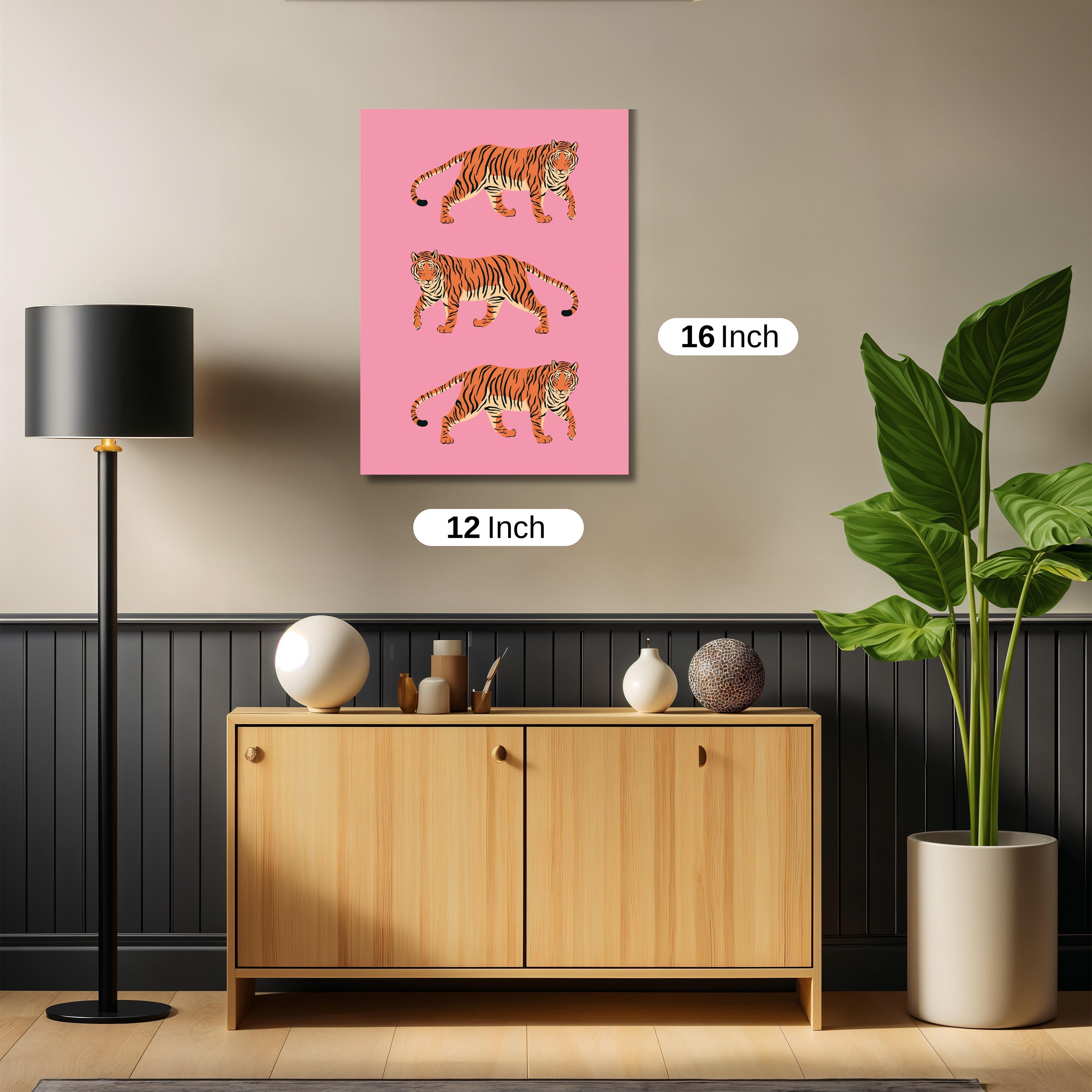 Tigers printed wall art
